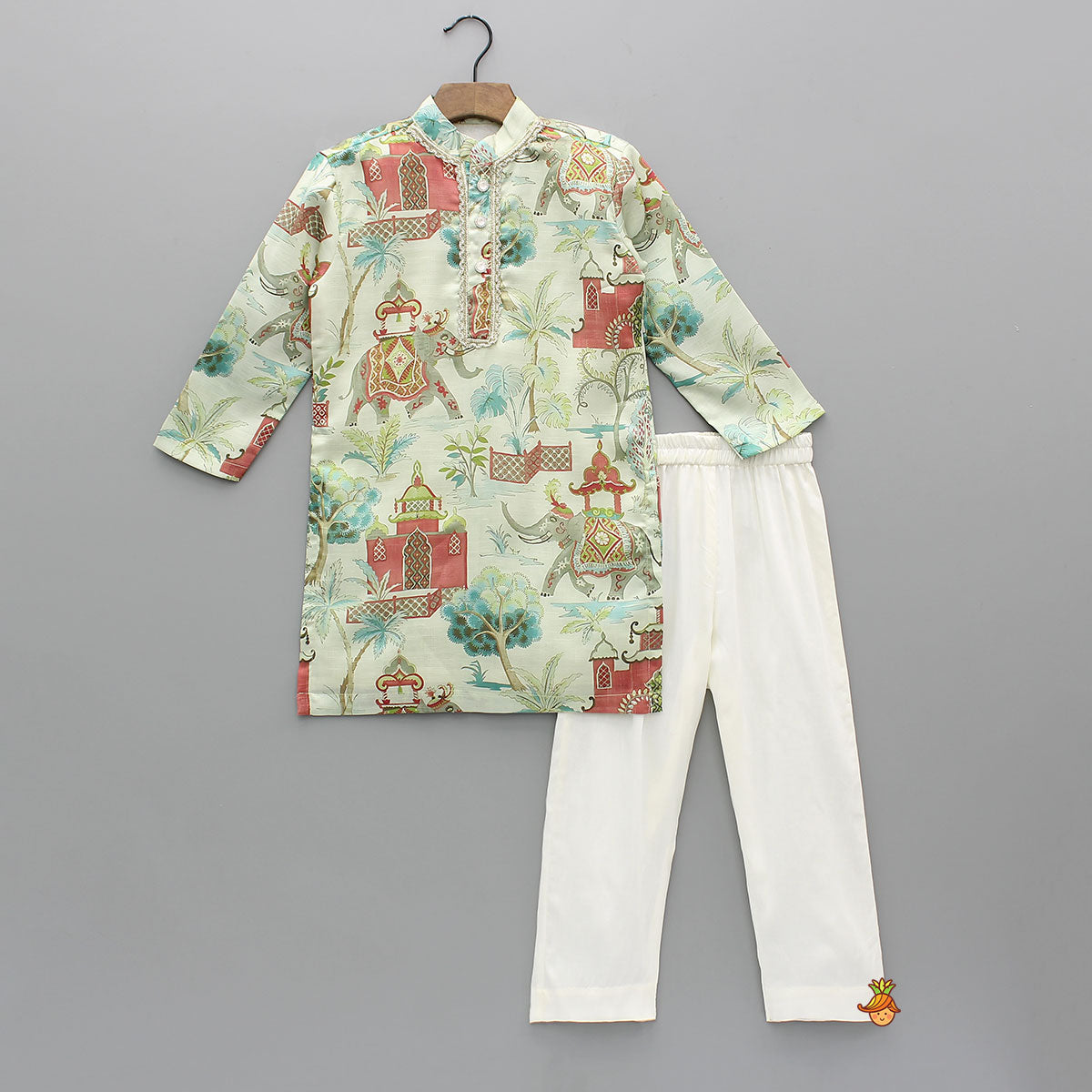 Exquisite Printed Kurta With Pyjama