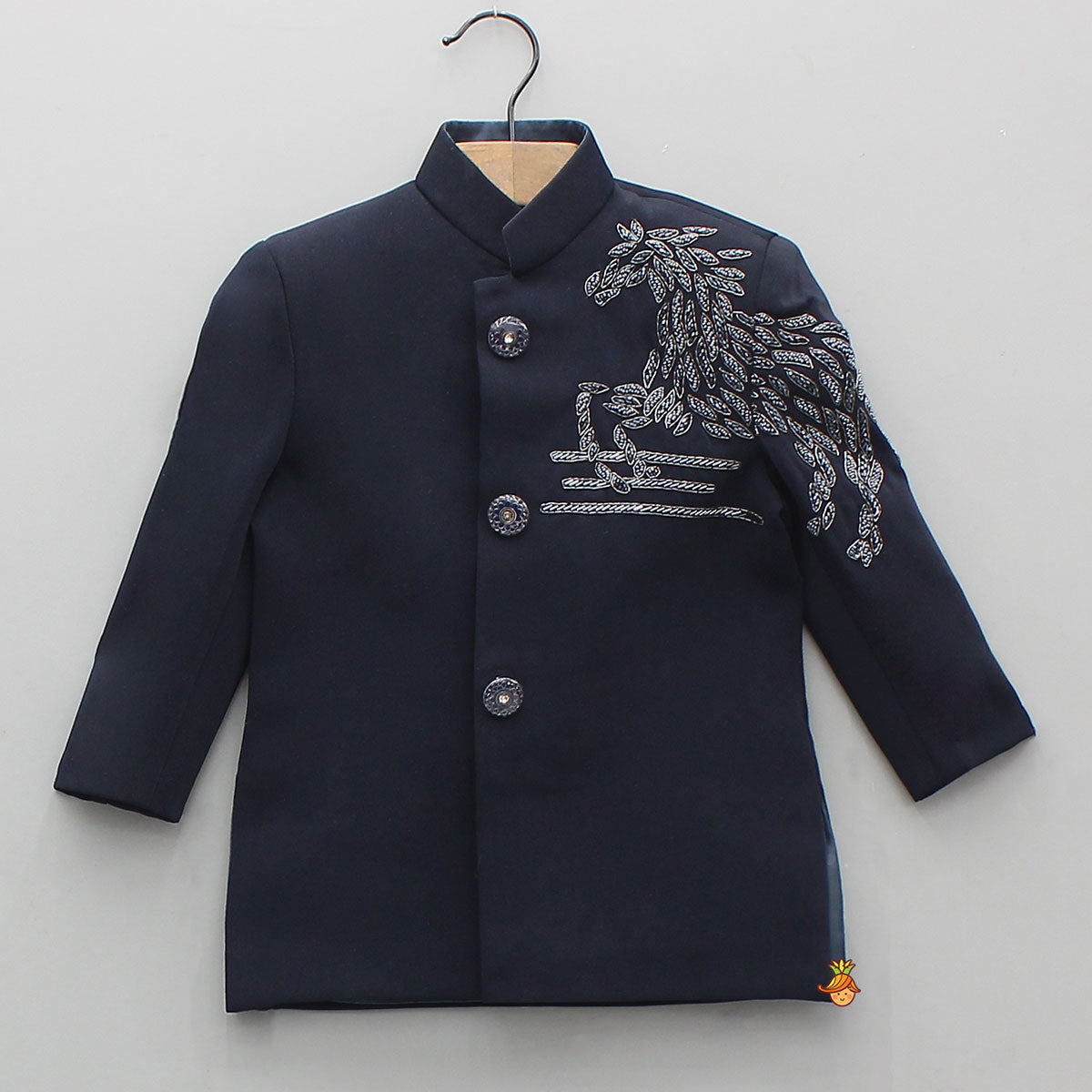 Stylish Cut Dana And Beads Embroidered Sherwani With Pyjama