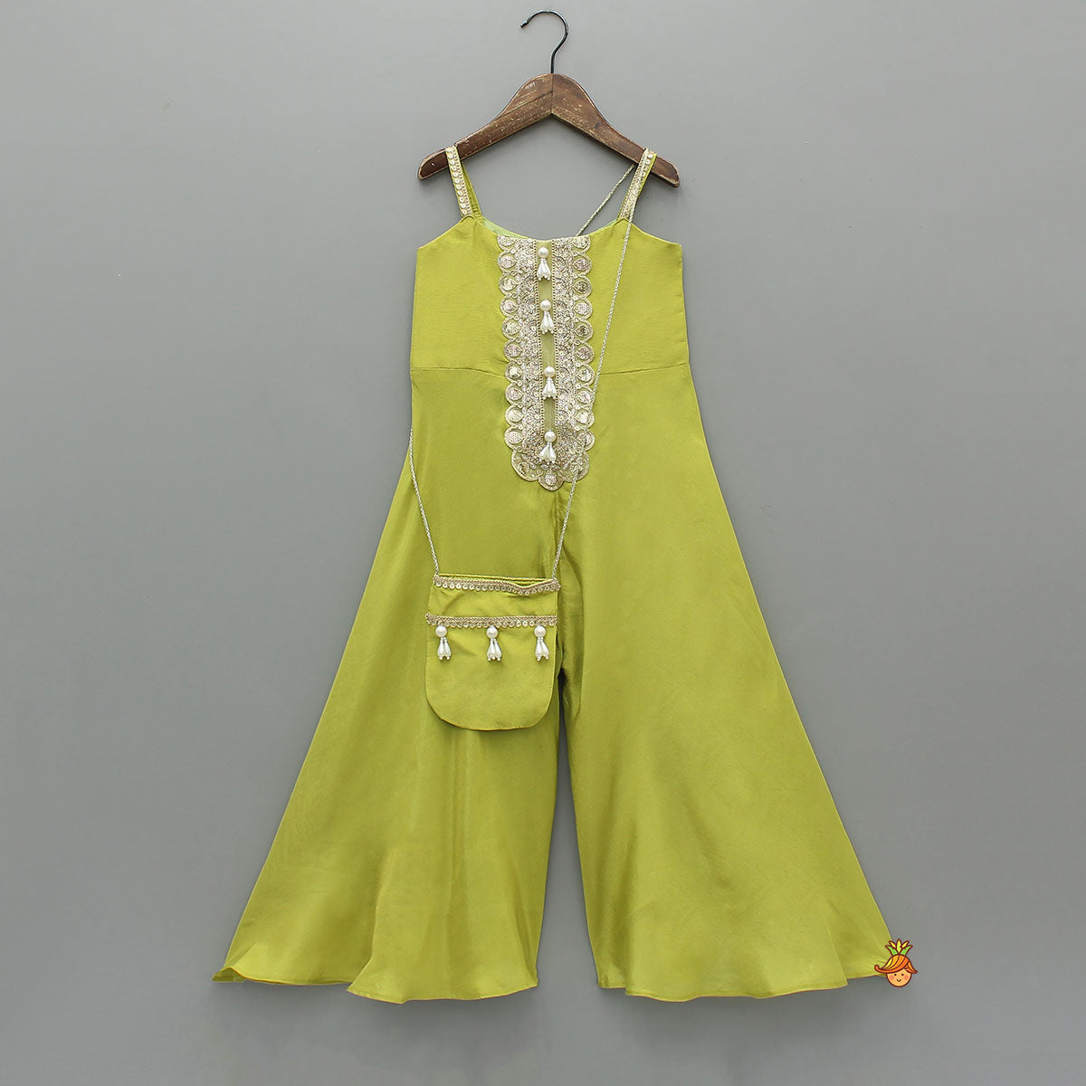 Ethnic Jumpsuit With Matching Sling Bag