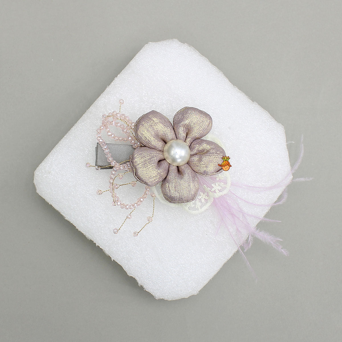 Elegant Floral Shimmery Hair Clip