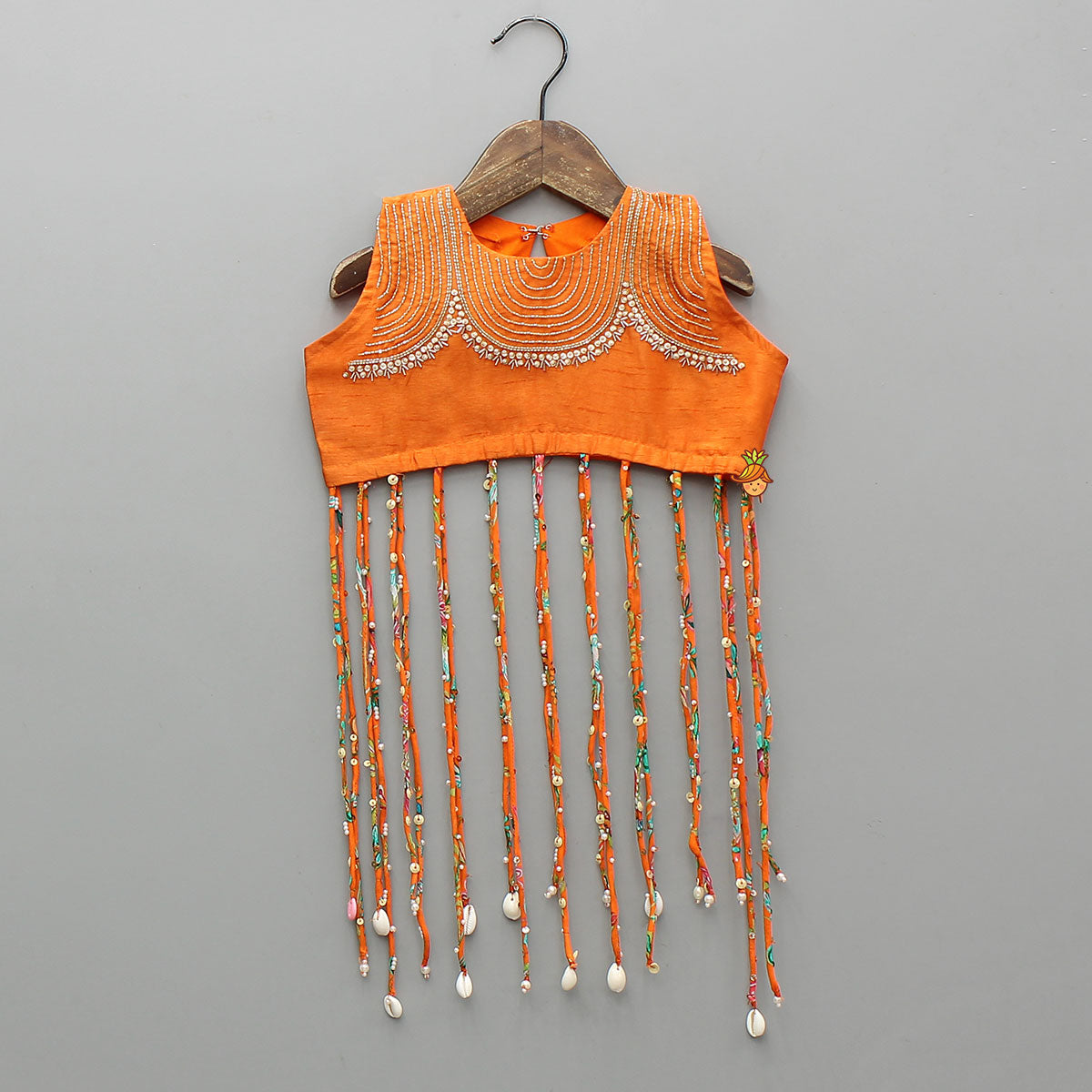 String Hangings Detailed Top And Lehenga