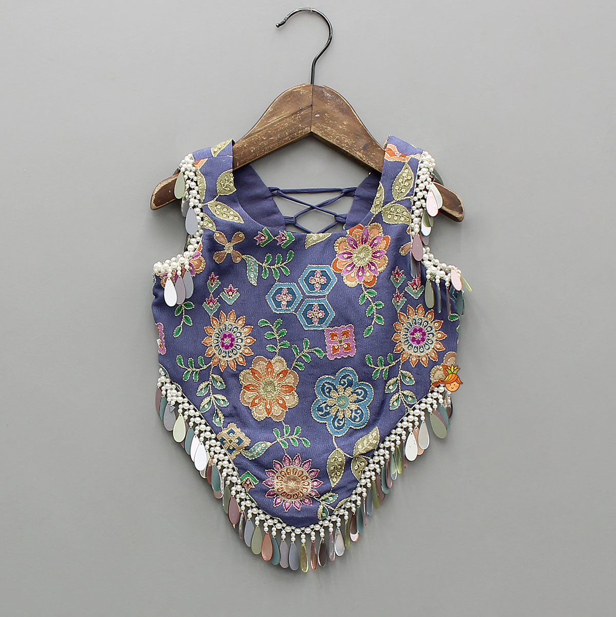 Mirror Work Stylish Top And Palazzo