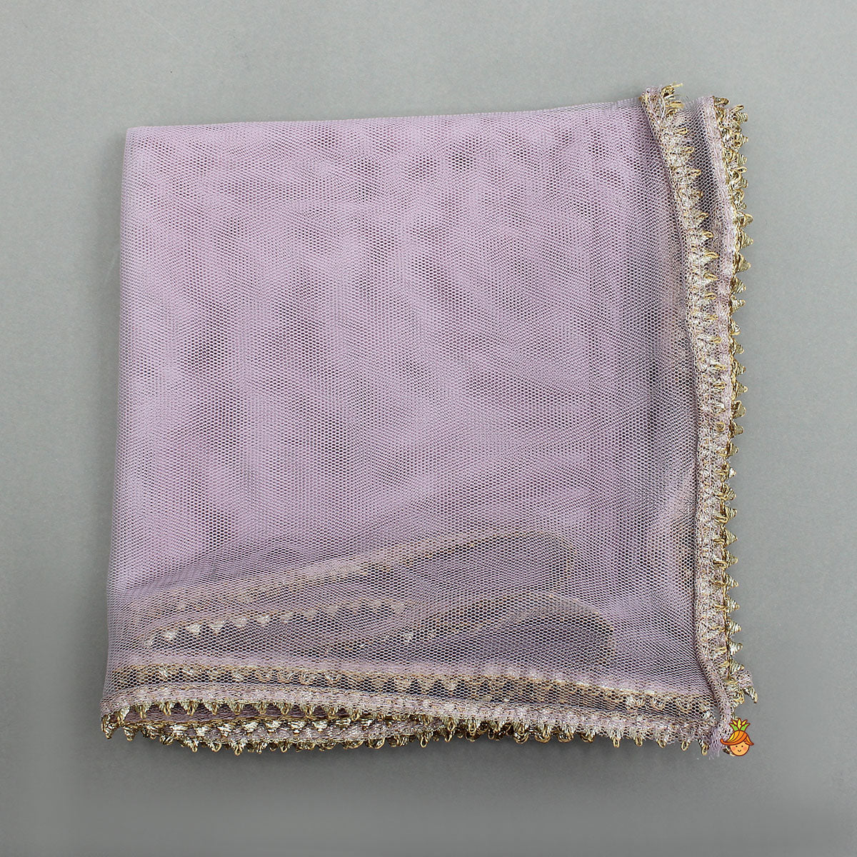 Embroidered Stylish Hem Shimmery Top And Pleated Lehenga With Net Dupatta