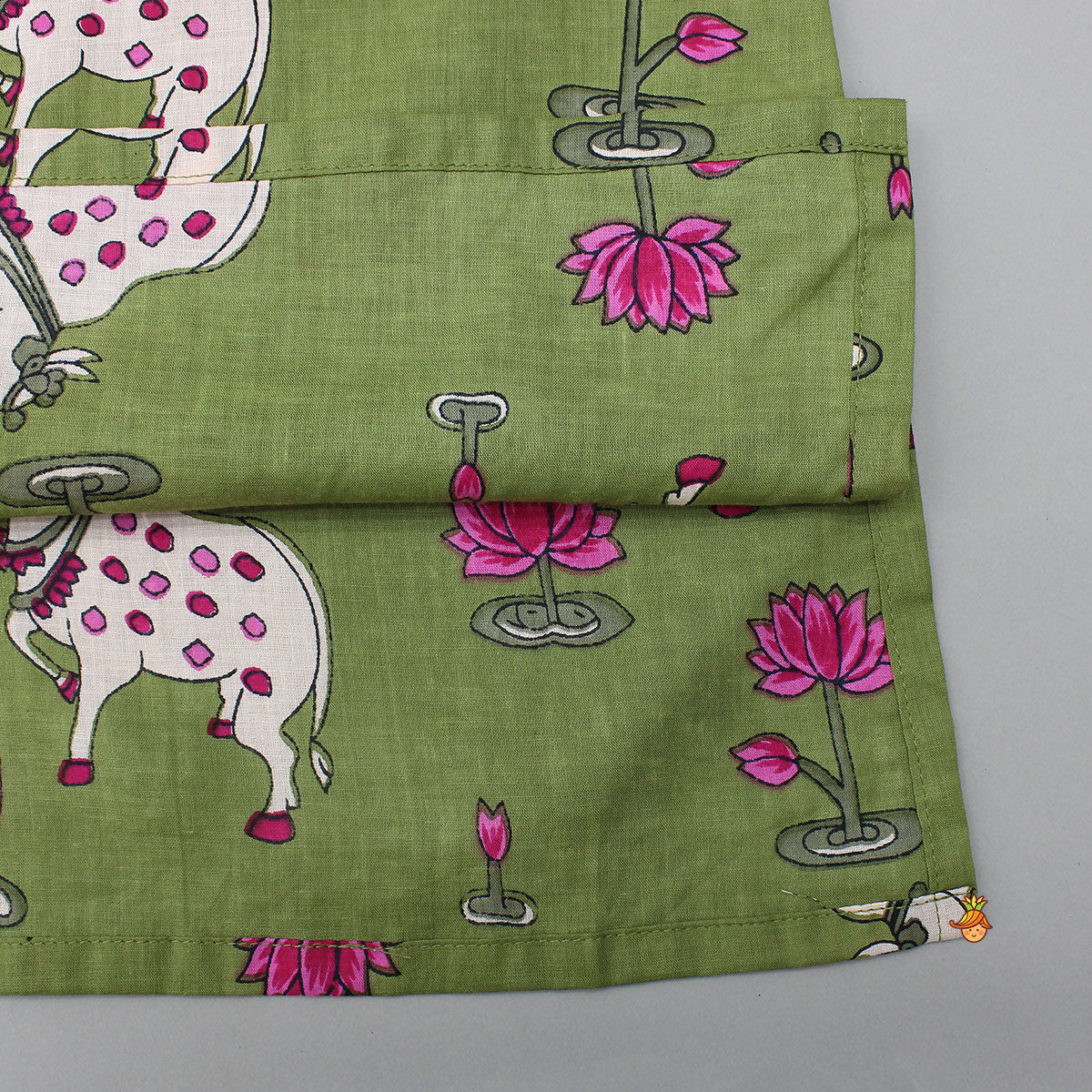 Front Open Printed Kurta With Pyjama