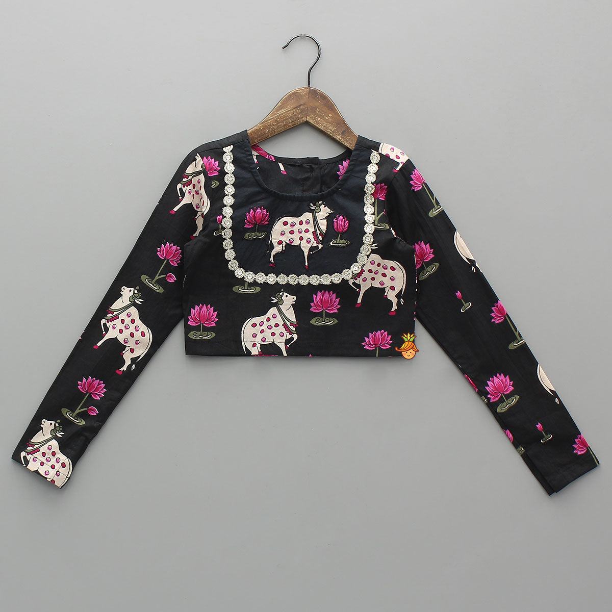 Applique Work Top With Matching Lehenga And Dupatta