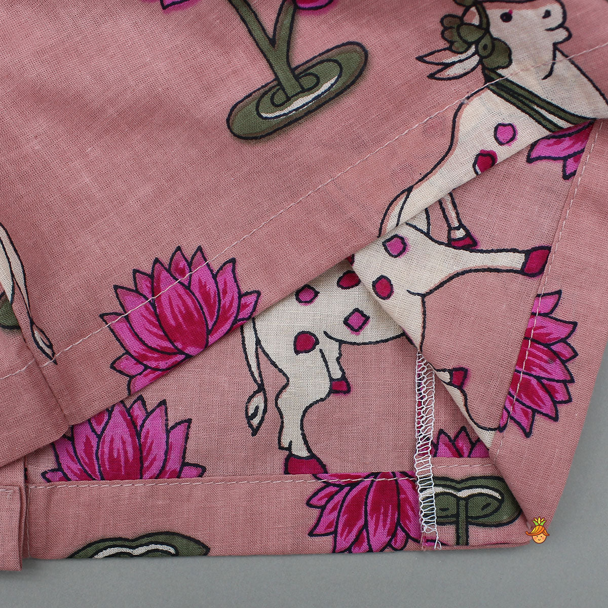 Lotus Printed Elegant Top With Matching Lehenga And Dupatta