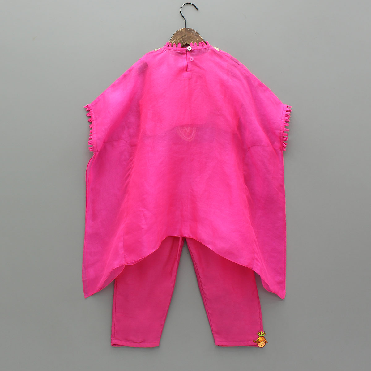 Kaftan Top With Inner Crop Top And Pant