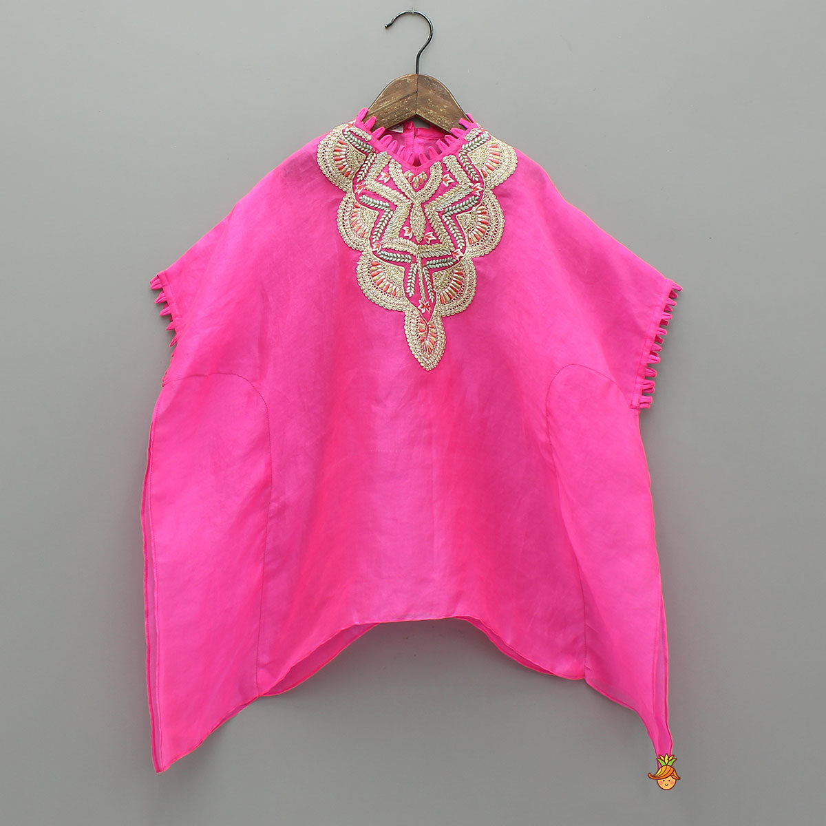Kaftan Top With Inner Crop Top And Pant