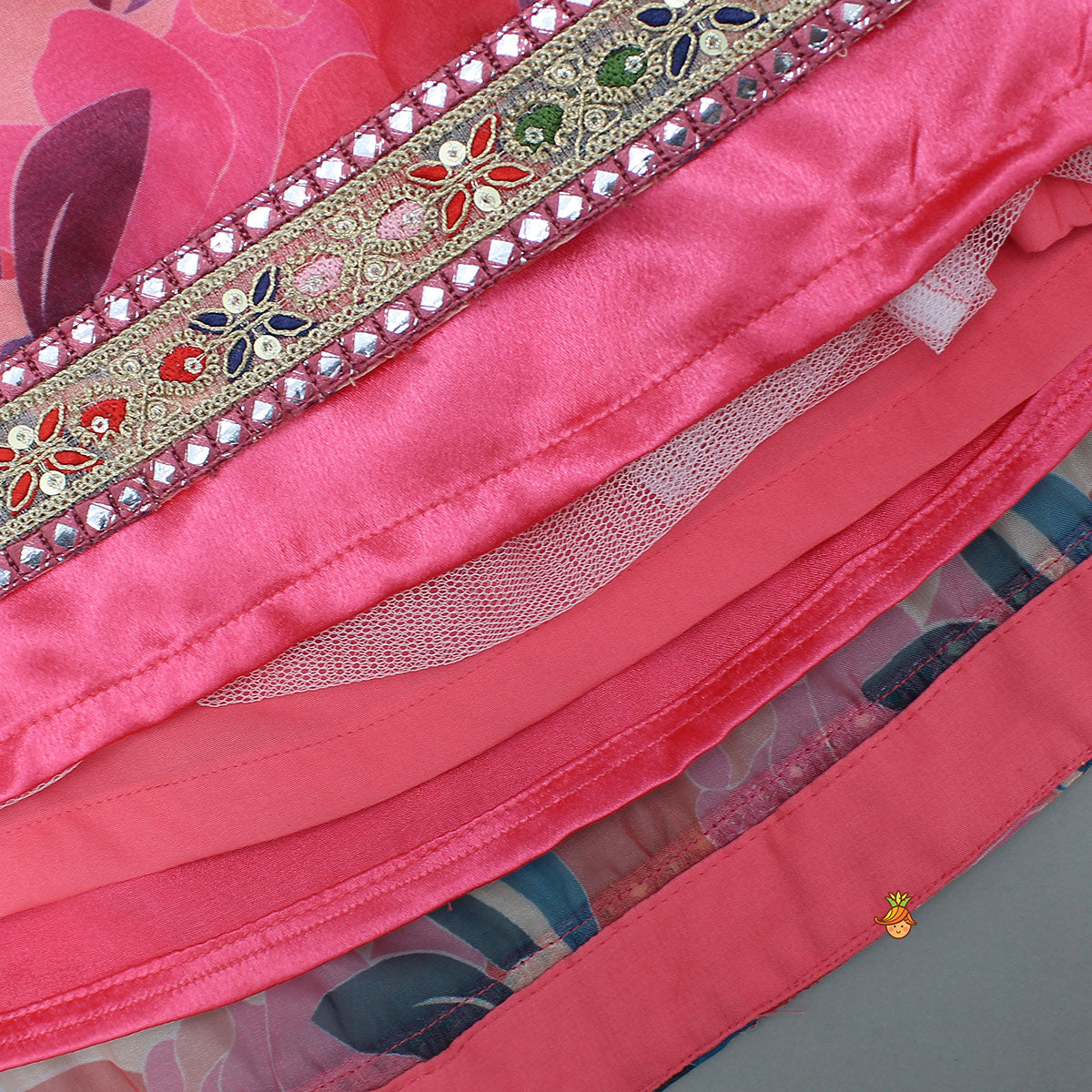 Criss-Cross Side Knot Detail Top With Lehenga