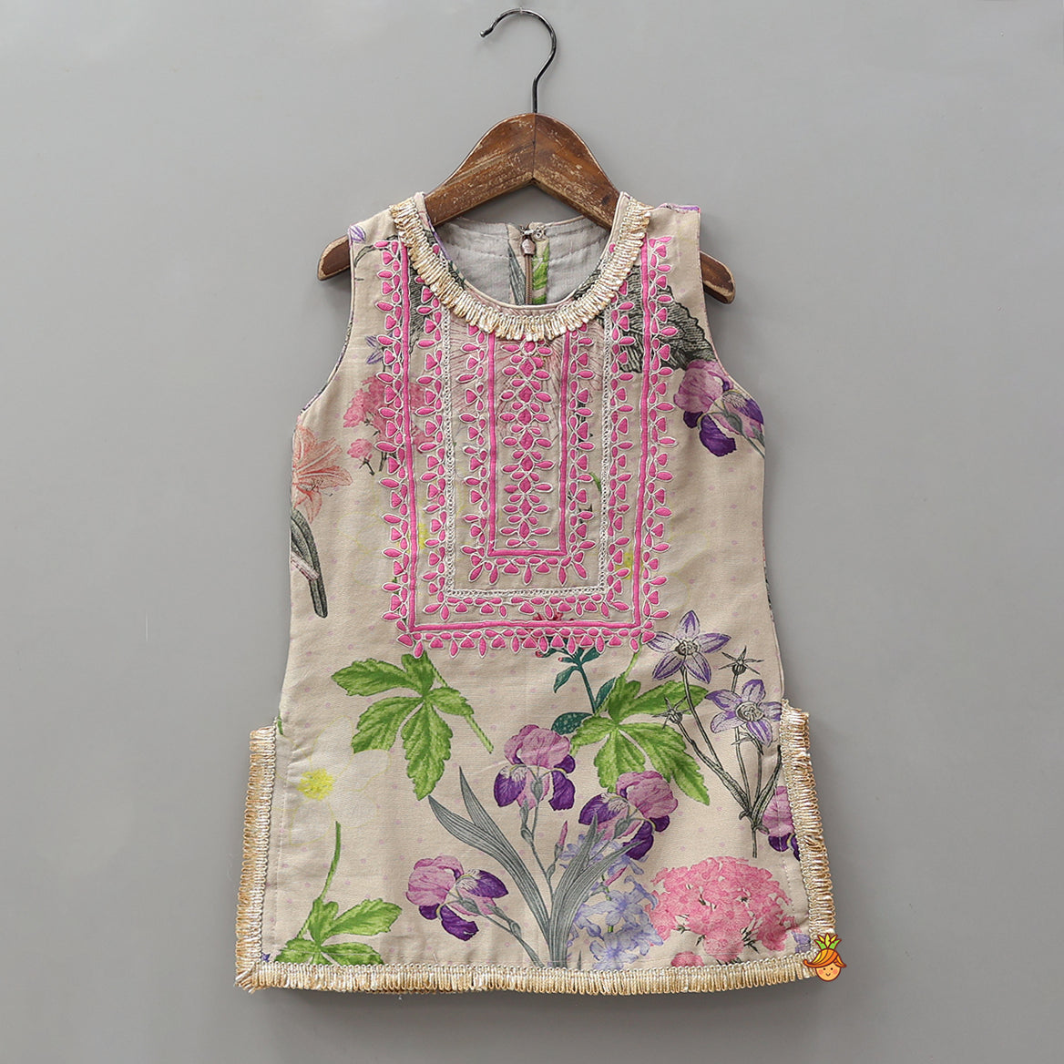 Embroidered Yoke Kurti And Sharara