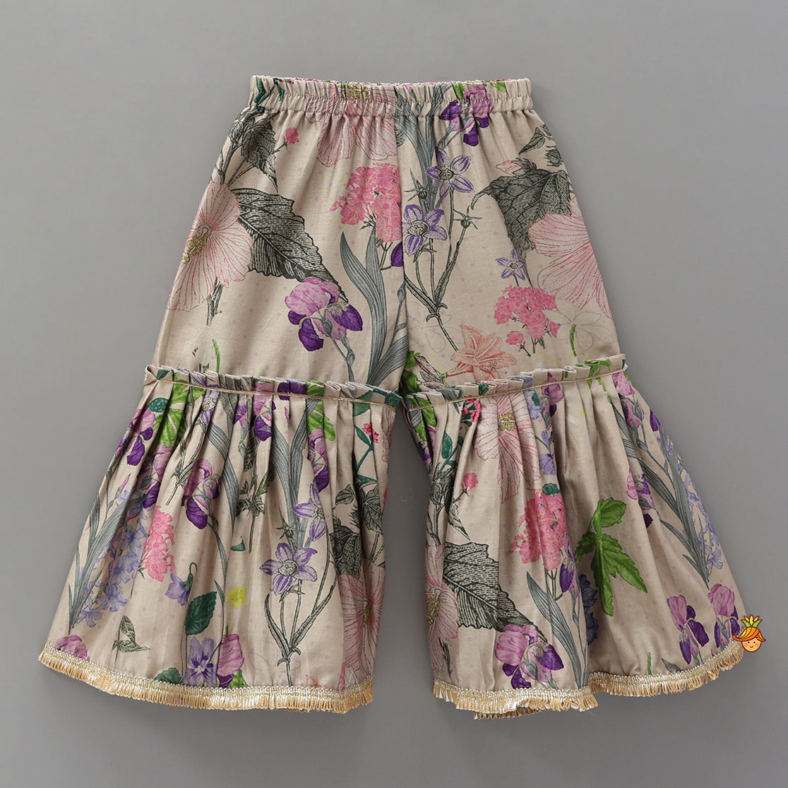 Embroidered Yoke Kurti And Sharara