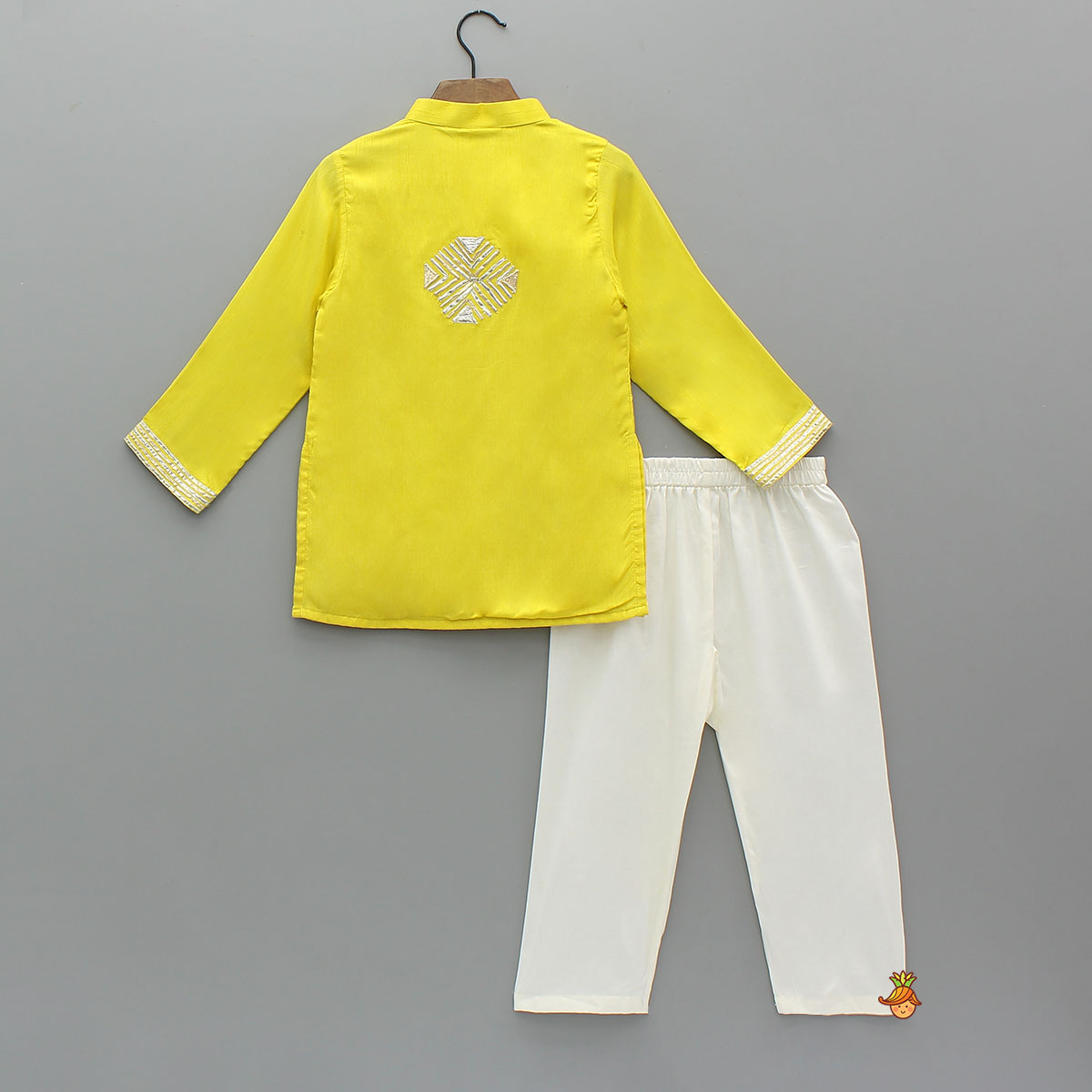 Gota Work Front Placket Kurta With Pyjama