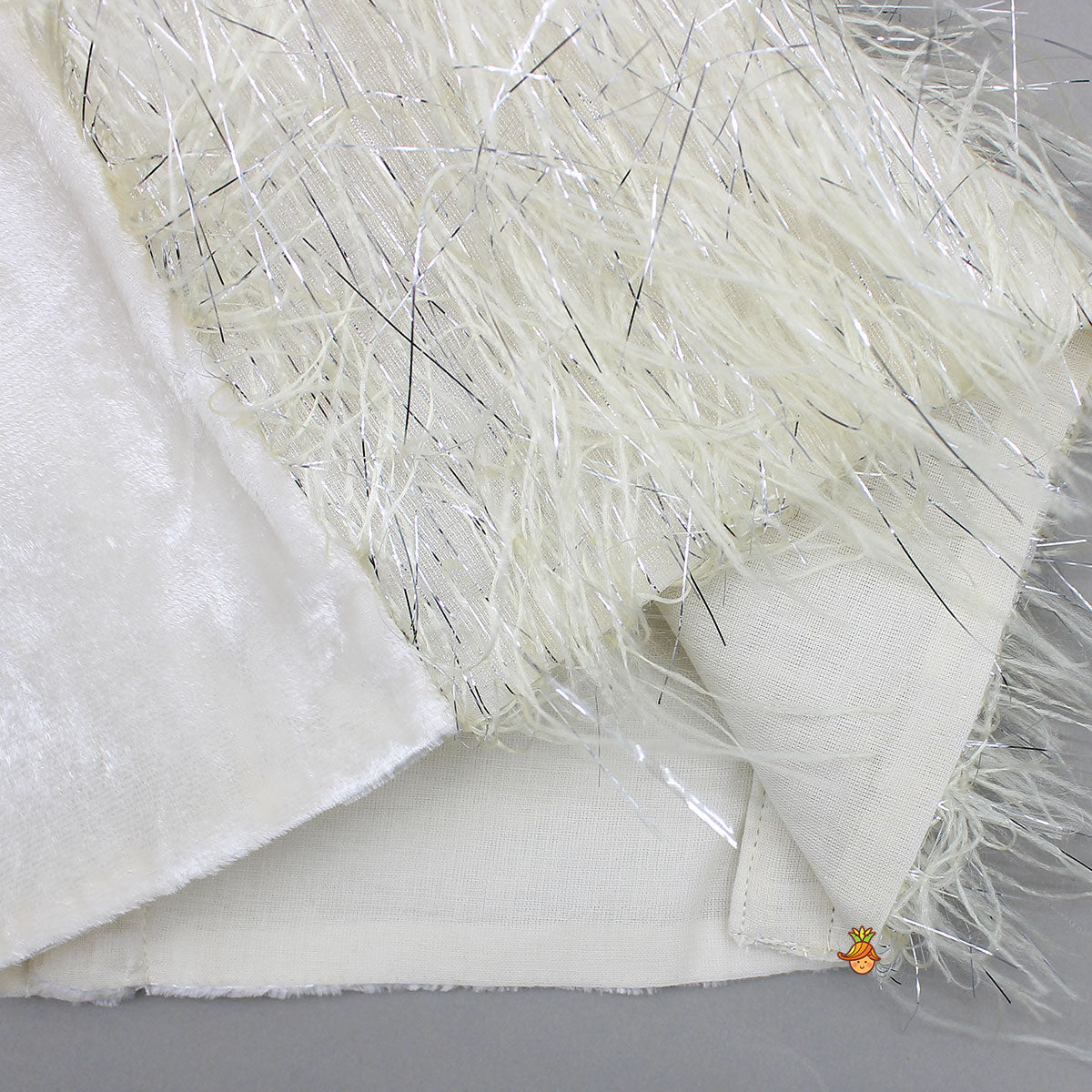 Halter Neck Fur Top And Gorgeous Panelled Lehenga