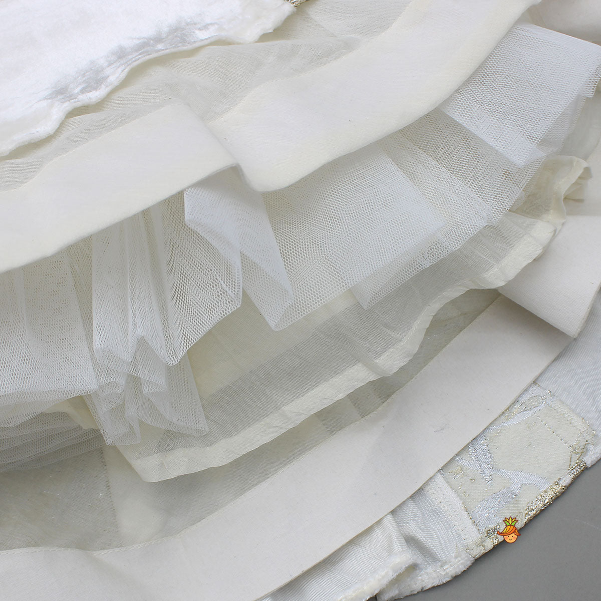 Halter Neck Fur Top And Gorgeous Panelled Lehenga