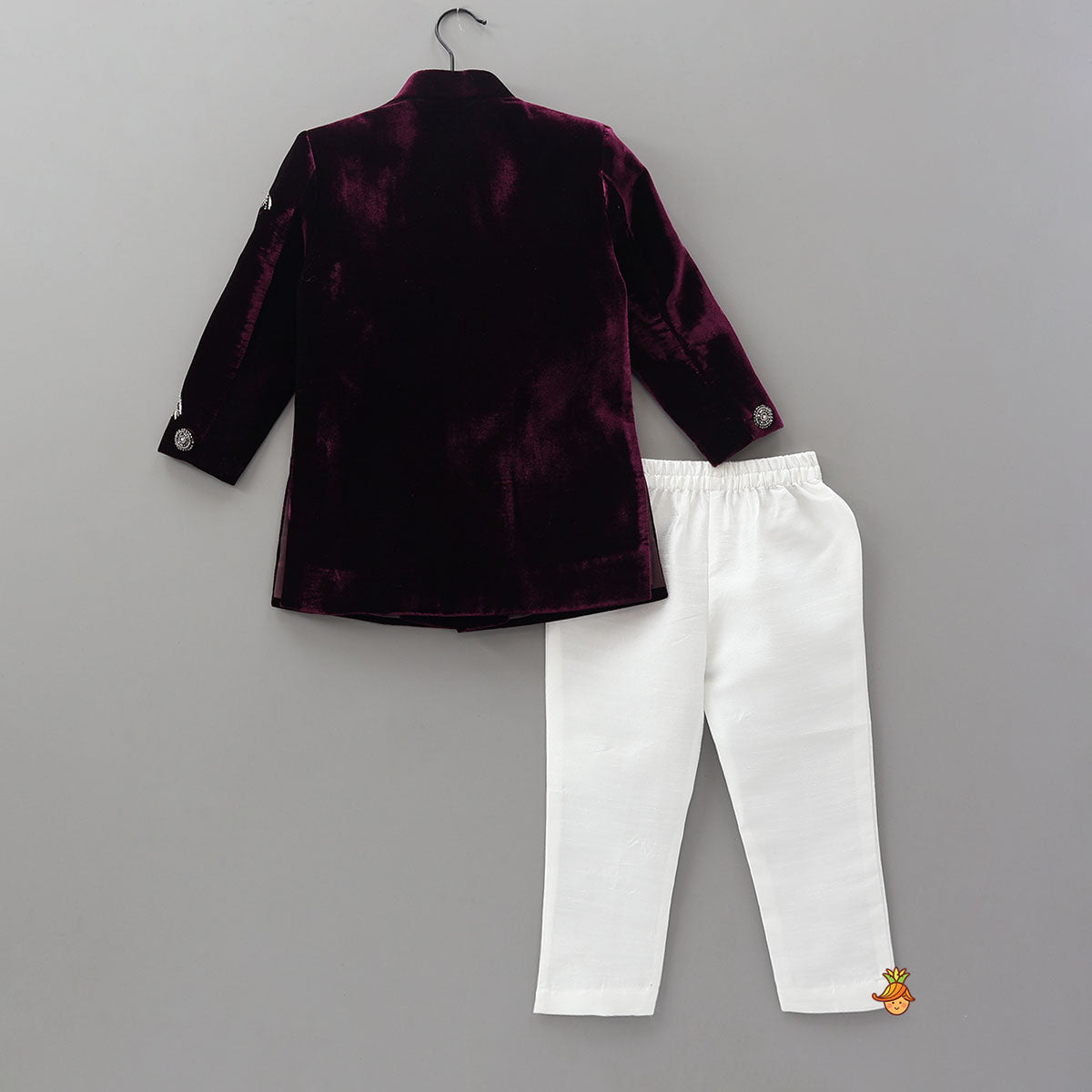 Motifs Embroidered Sherwani With Pyjama