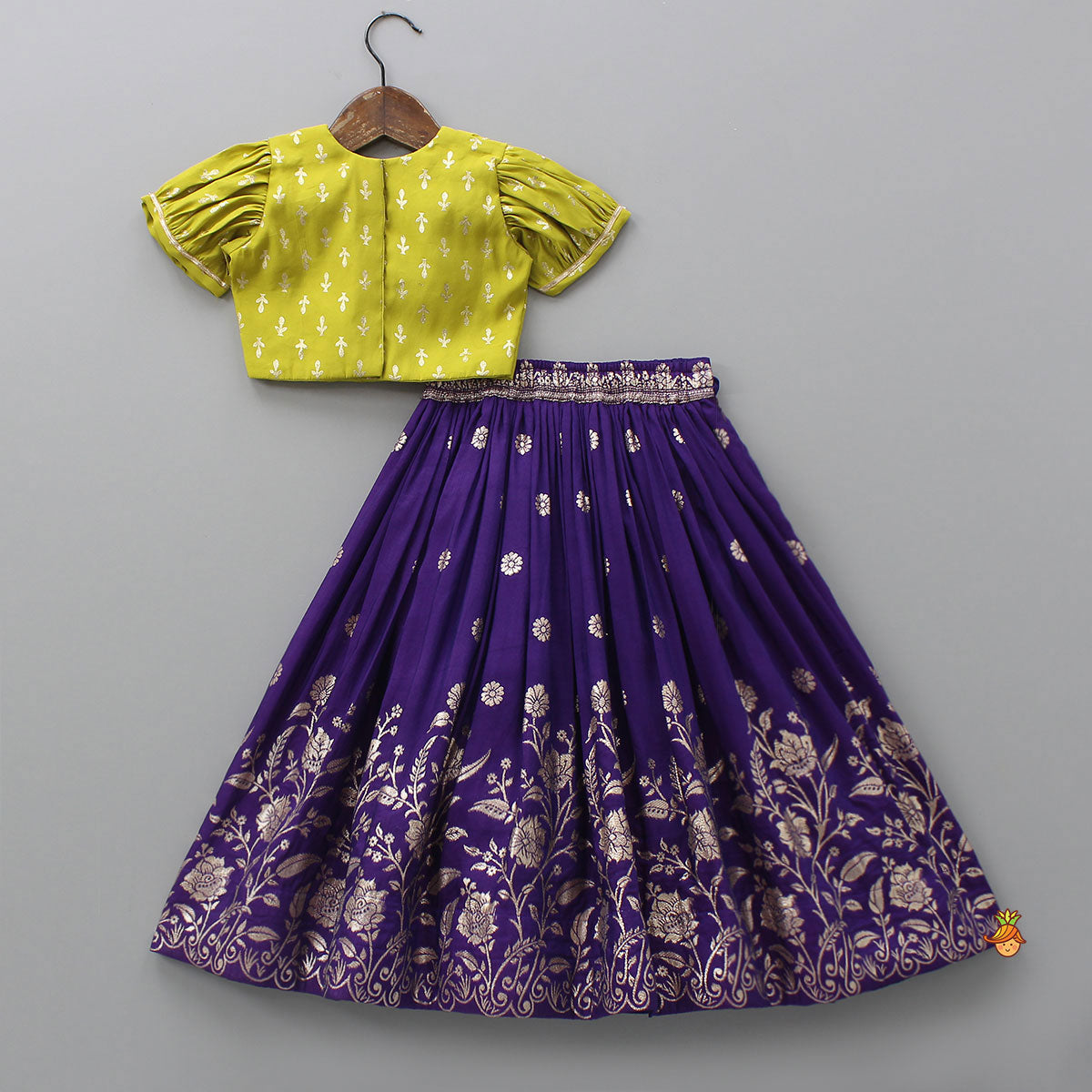 Stylish Sleeves Gorgeous Top With Lehenga And Dupatta