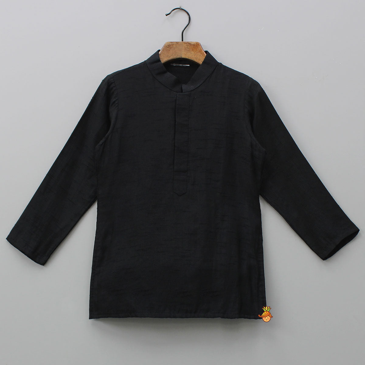 Silk Ethnic Kurta With Asymmetric Front-Open Jacket And Pyjama