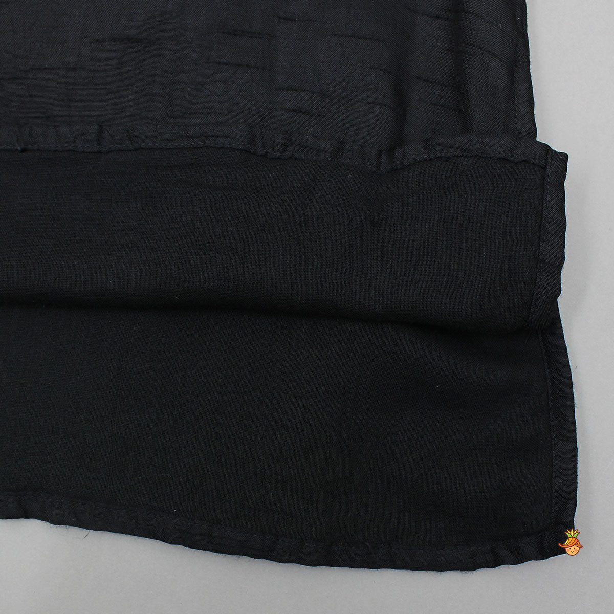 Silk Ethnic Kurta With Asymmetric Front-Open Jacket And Pyjama