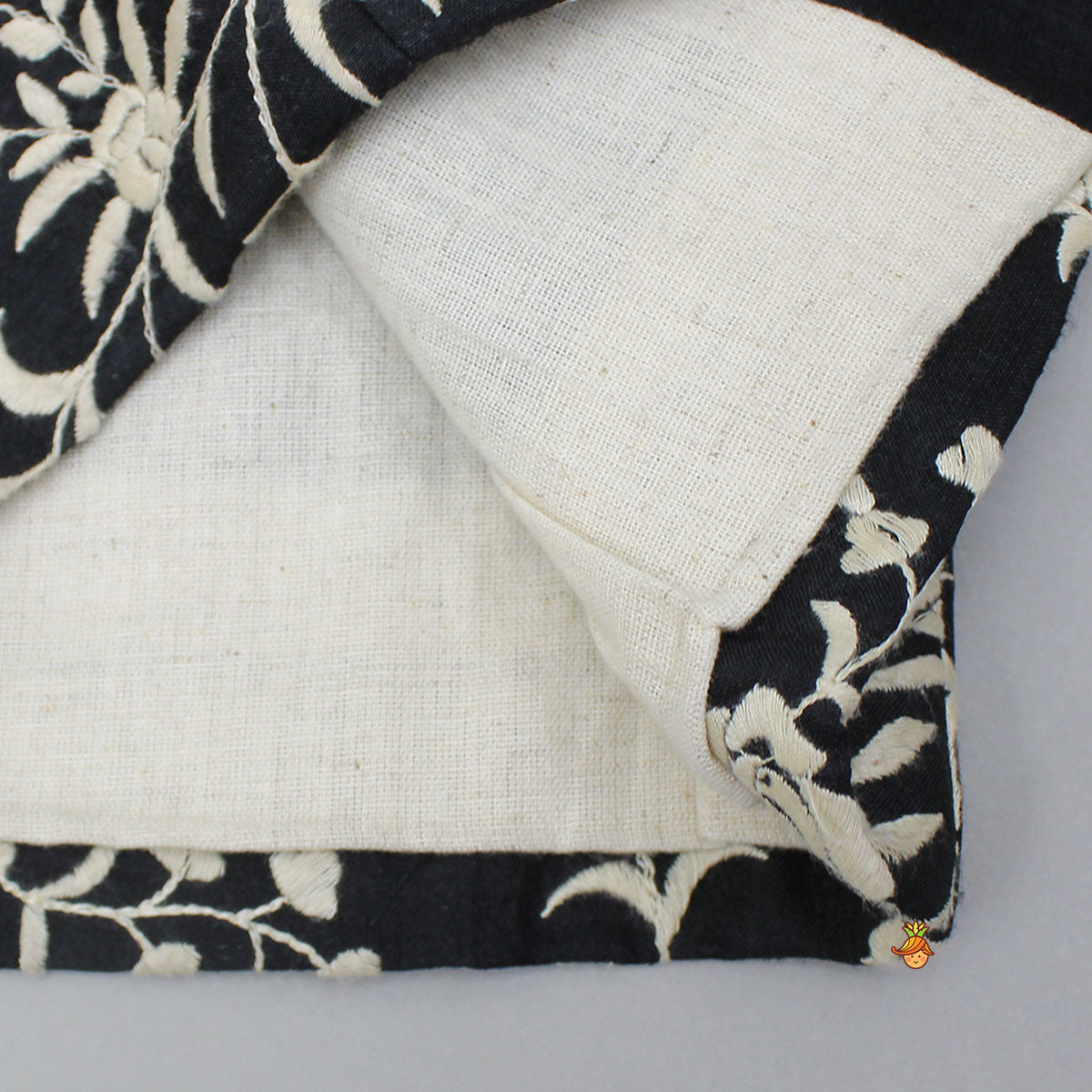 Silk Ethnic Kurta With Asymmetric Front-Open Jacket And Pyjama