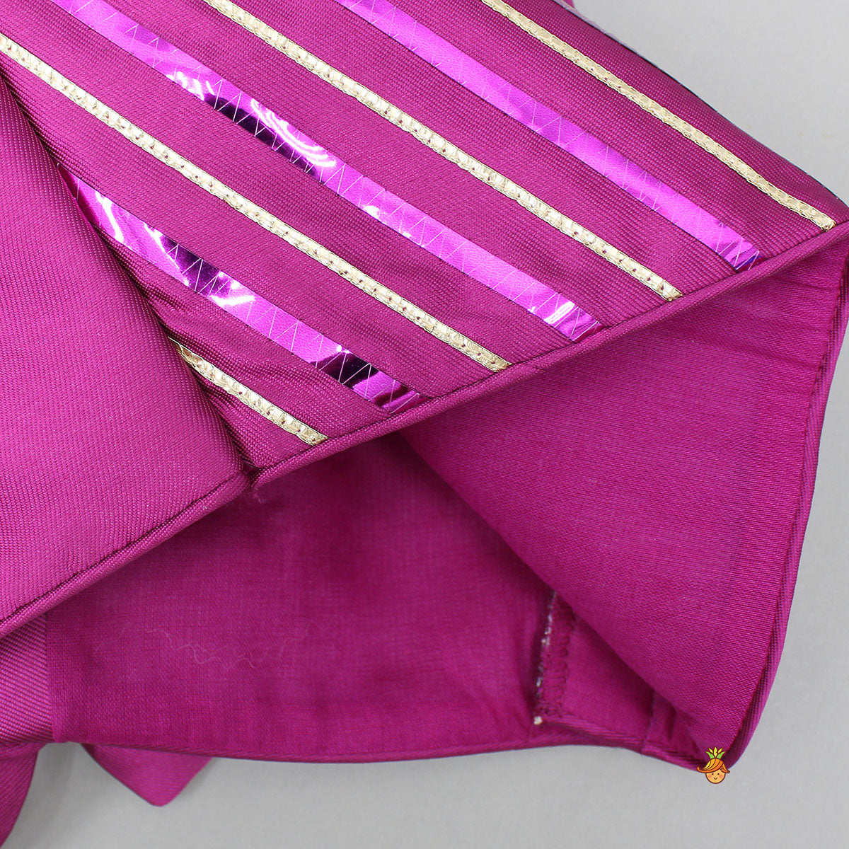 Lace-Detailed V-Neck Charming Top And Flared Lehenga