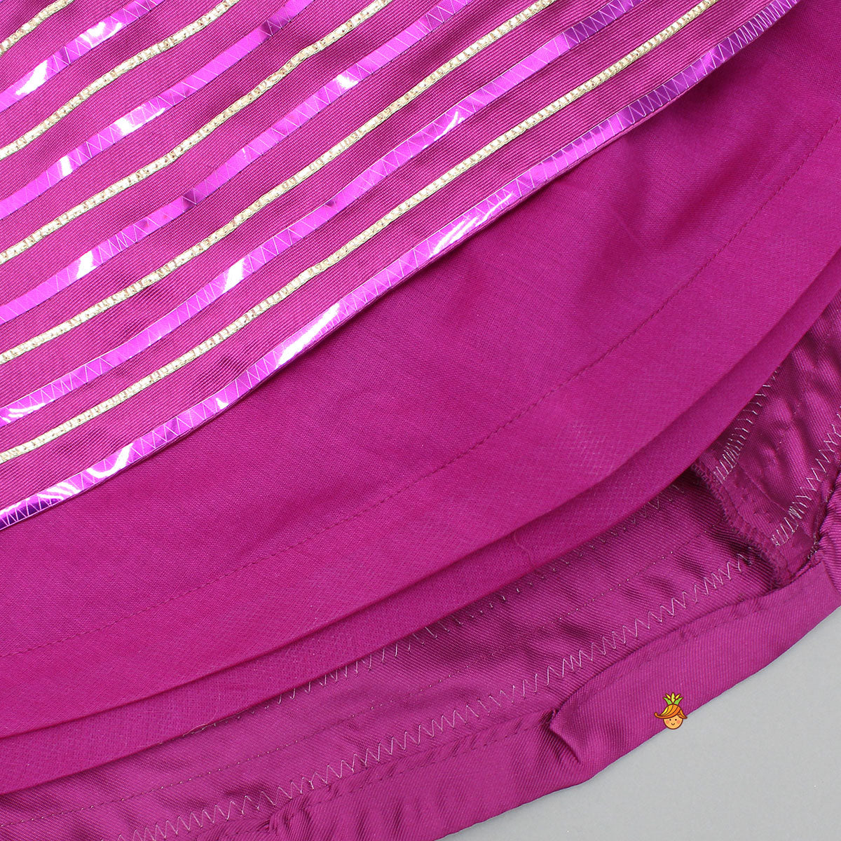 Lace-Detailed V-Neck Charming Top And Flared Lehenga