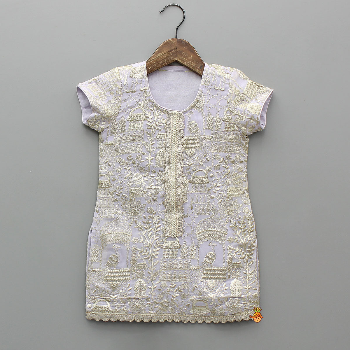 Heavy Embroidered Kurti With Beautiful Layered Sharara And Net Dupatta