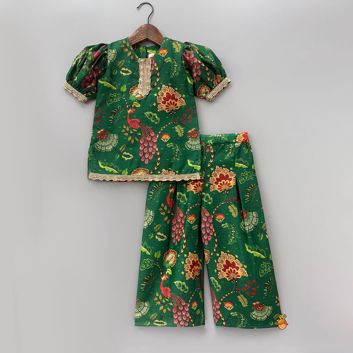 Adorable Printed Kurti With Parallel Pants