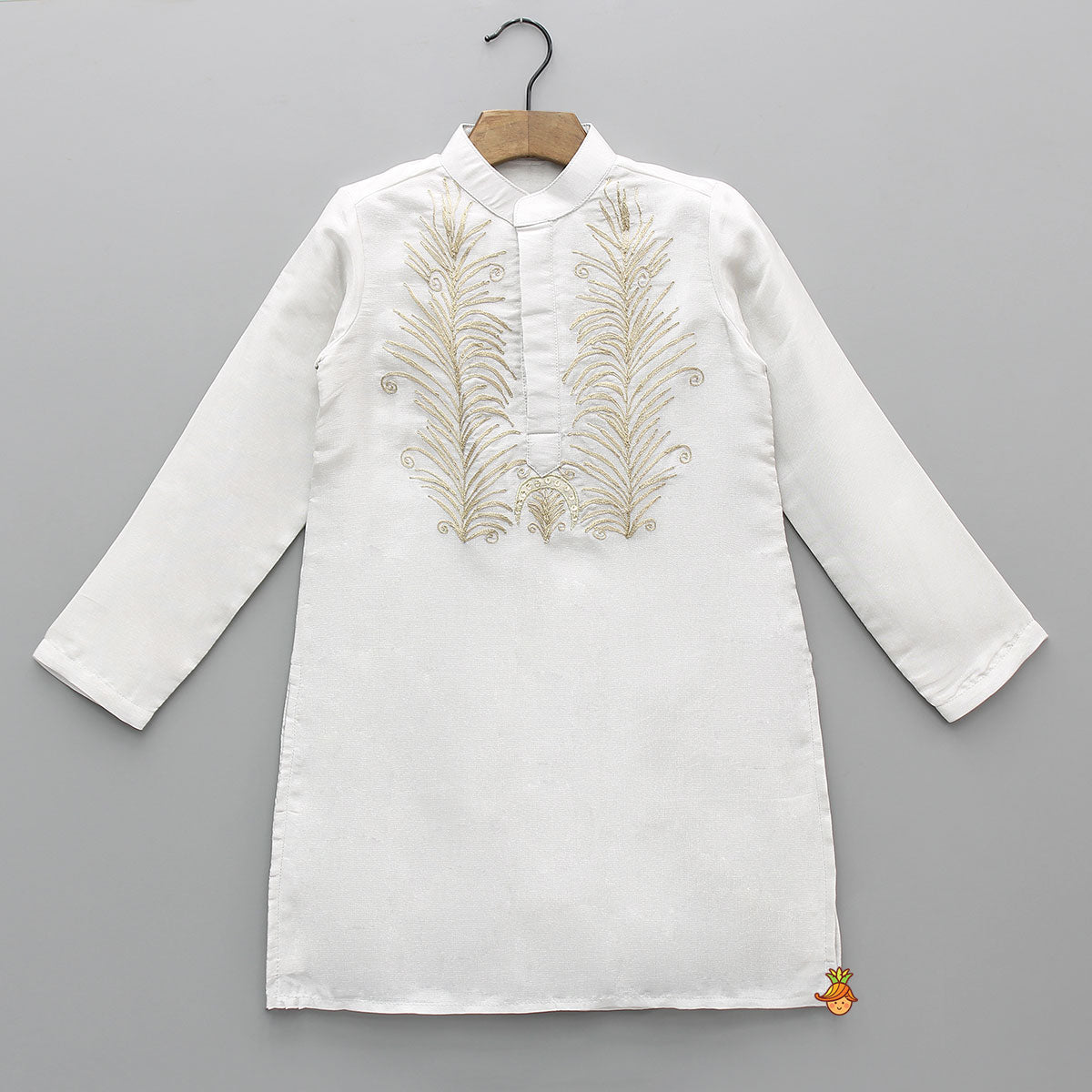Front Placket Shimmery Kurta With Pyjama