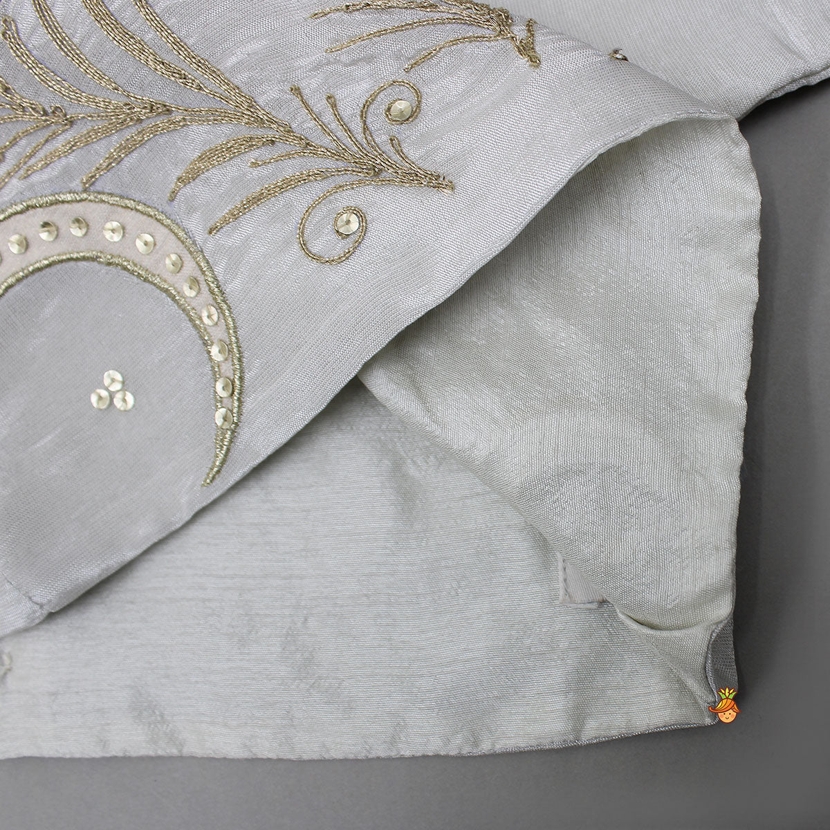 Beautiful Hand-Embroidered Top And Scalloped Lehenga With Dupatta