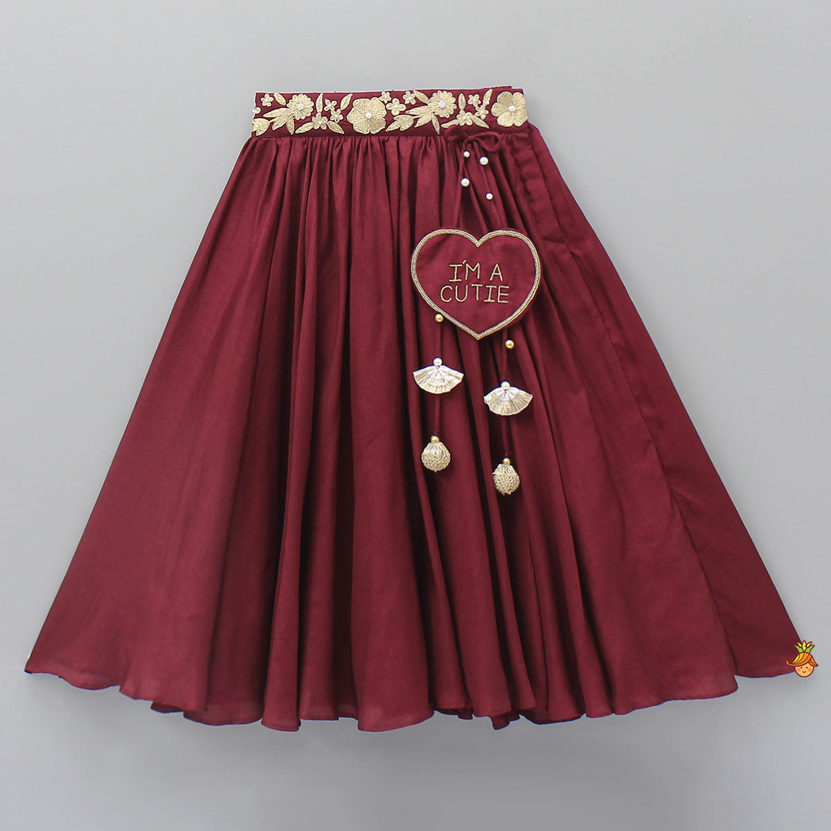 Zari Floral Embroidered Jacket-Style Top And Lehenga