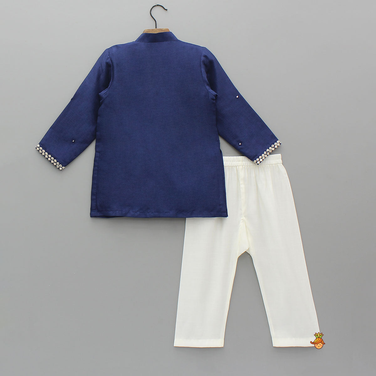 Faux Mirror Work Kurta And Pyjama