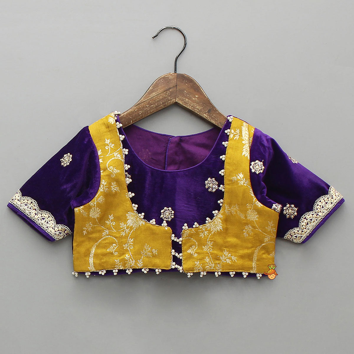 Stunning Velvet Jacket-Style Top With Embroidered Lehenga And Dupatta