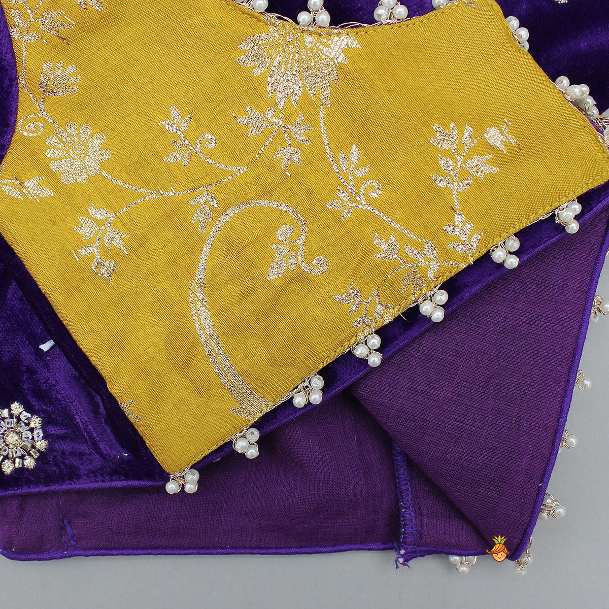 Stunning Velvet Jacket-Style Top With Embroidered Lehenga And Dupatta