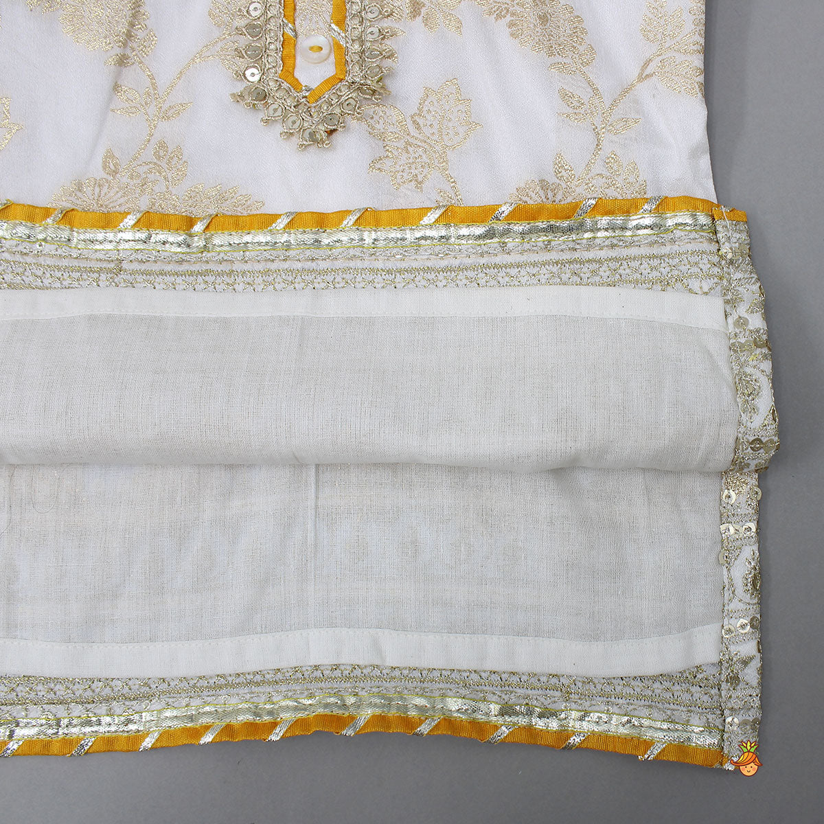 Flared Sleeves Top And Sharara With Net Dupatta