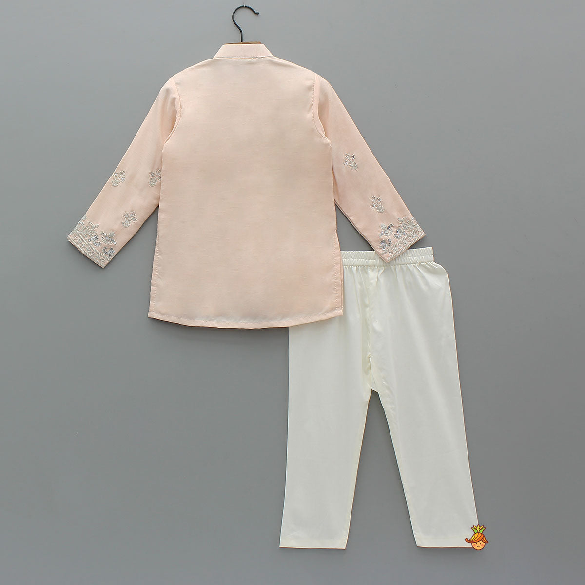 Intricately Sequins-Embroidered Kurta With Pyjama