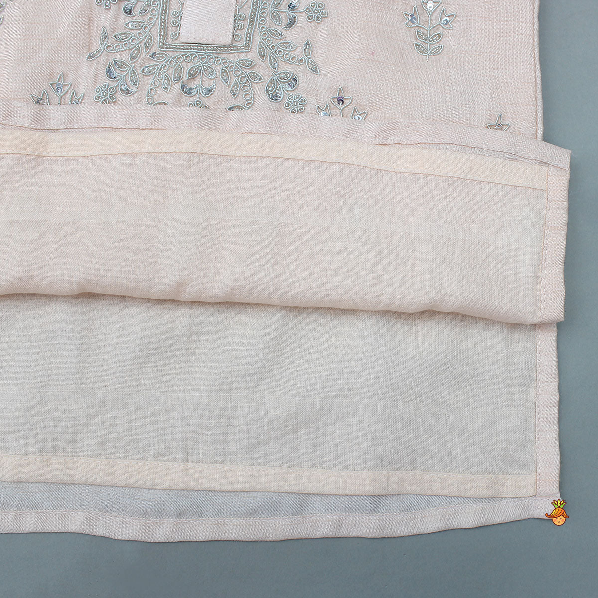 Intricately Sequins-Embroidered Kurta With Pyjama