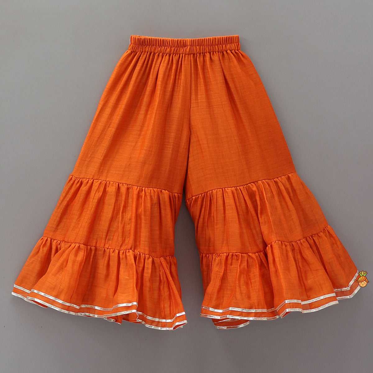 Beautiful Lotus-Embroidered Strappy Kurti With Sharara