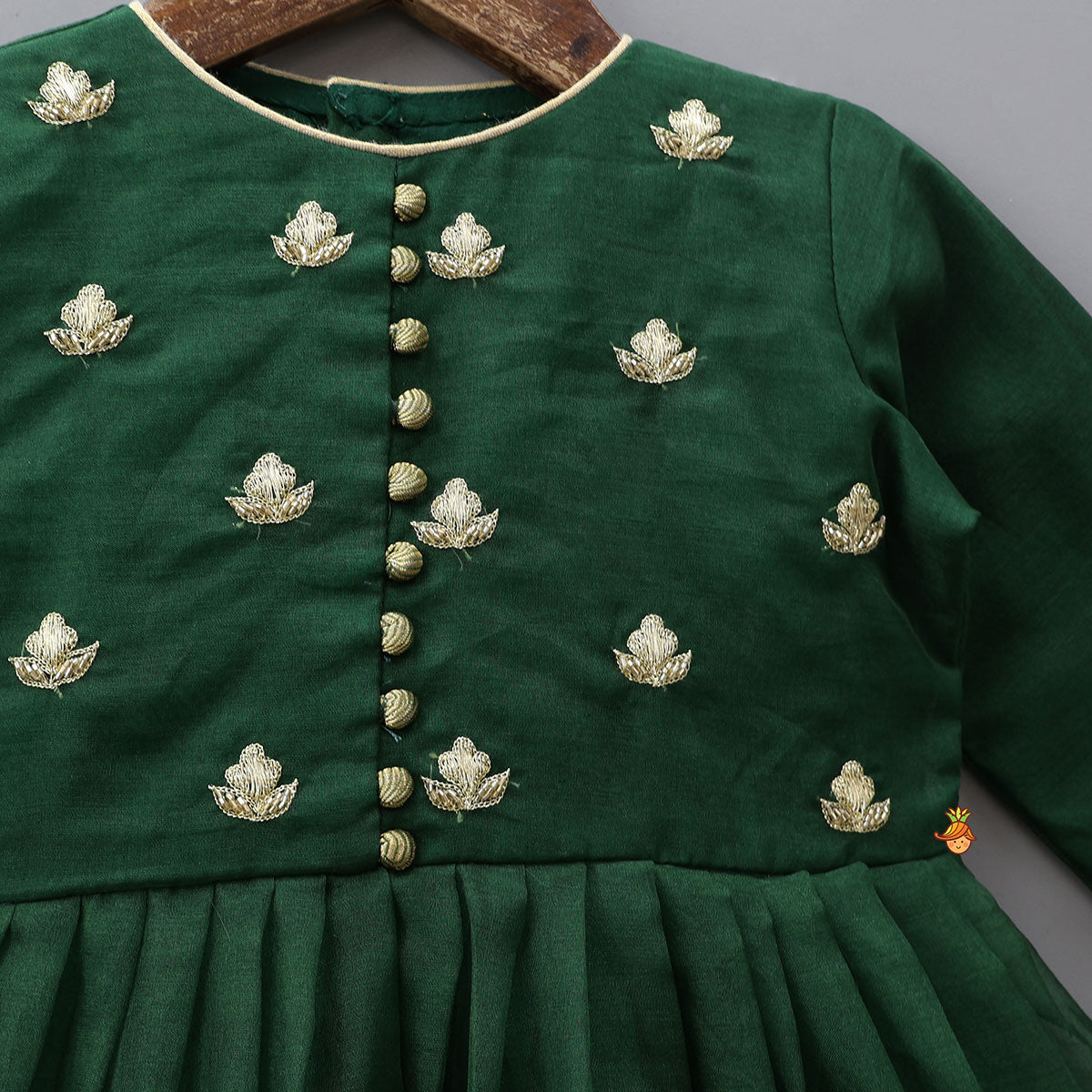 Elegant Embroidered Anarkali With Border Detailing