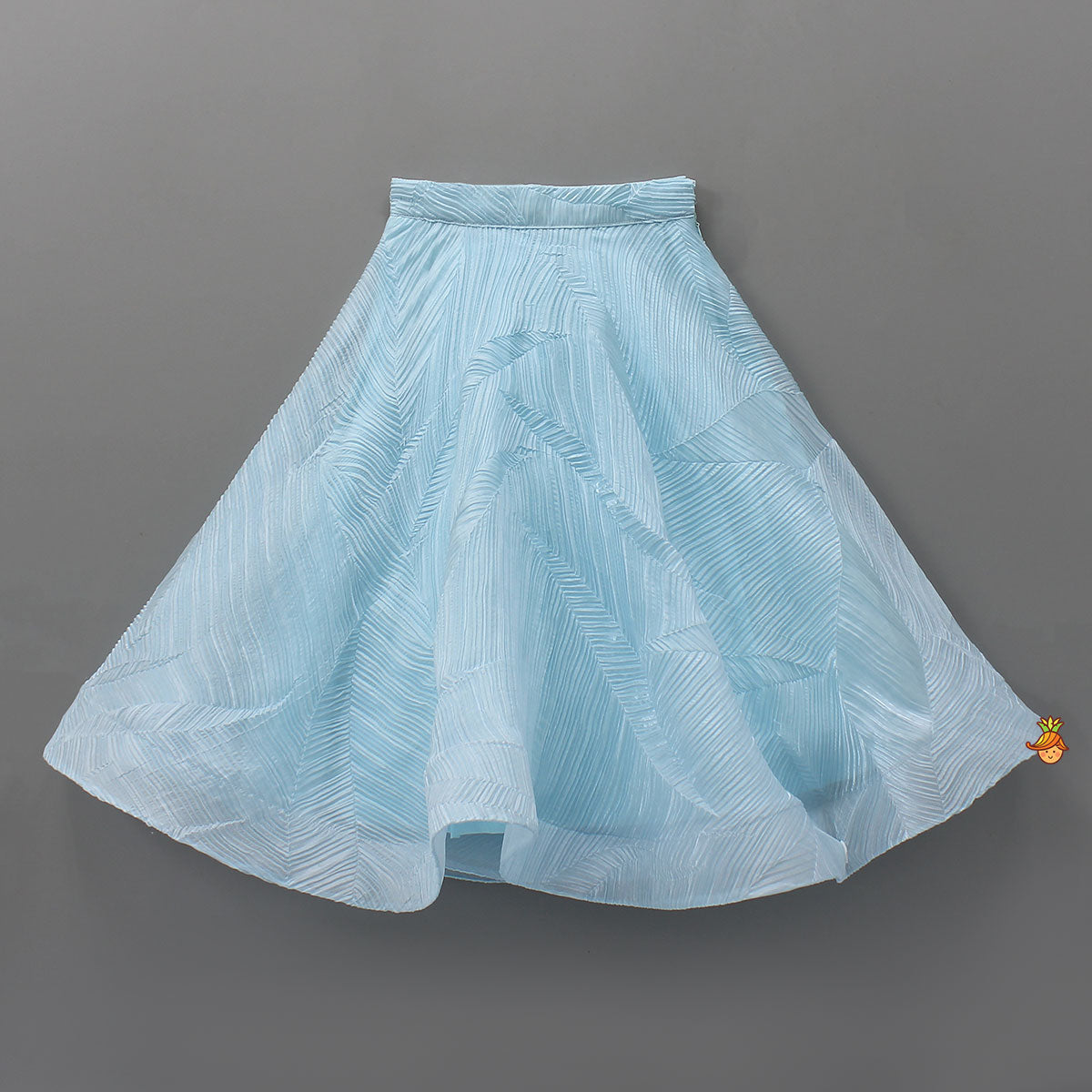 Checks Embroidered Top And Lehenga With Detachable Balloon Sleeves