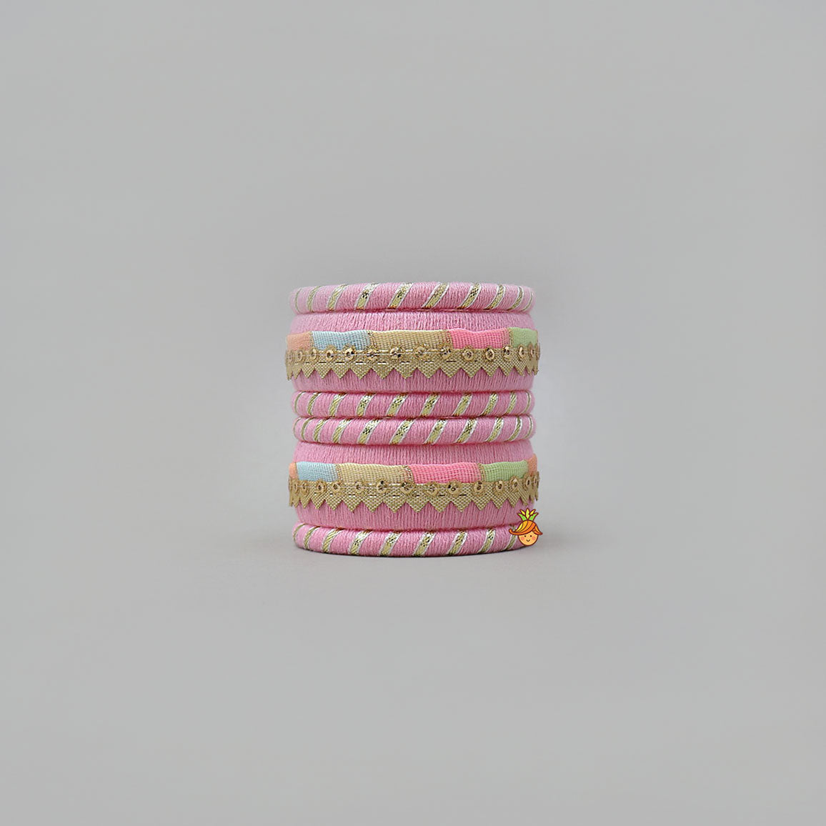 Gota Lace-Embellished Thread Bangles