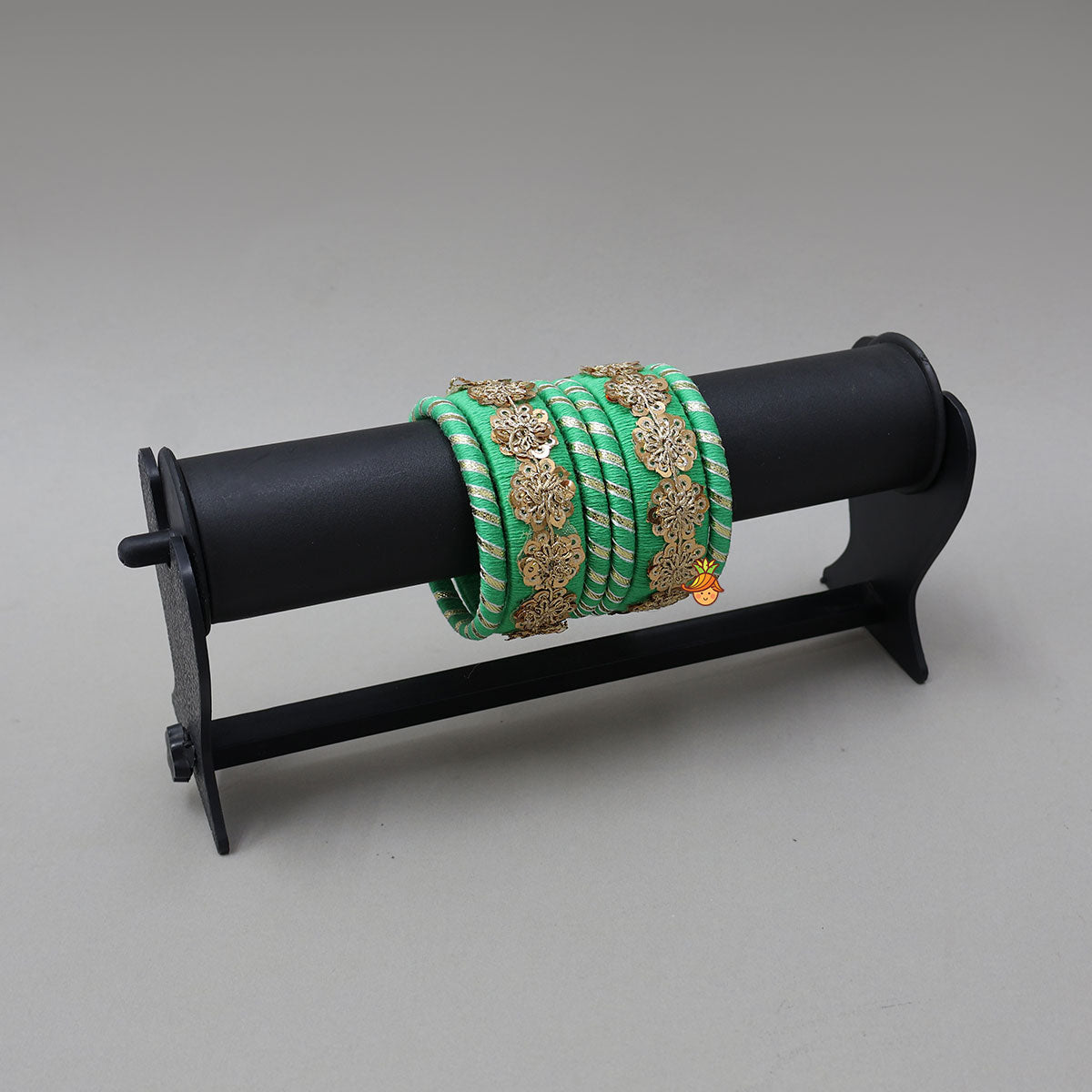 Exquisite Floral Sequin Work Thread Bangles