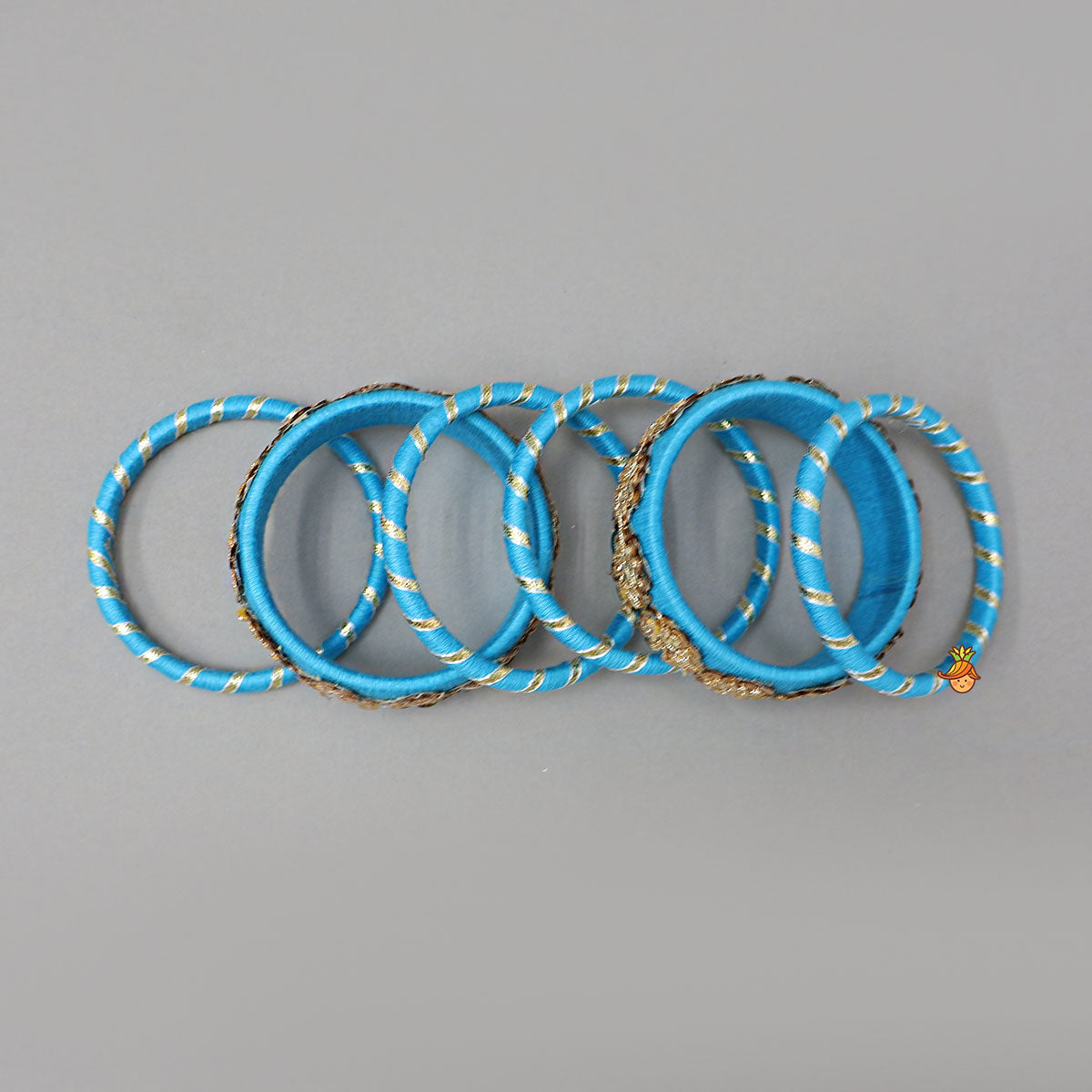 Sequins-Detailed Thread Bangles