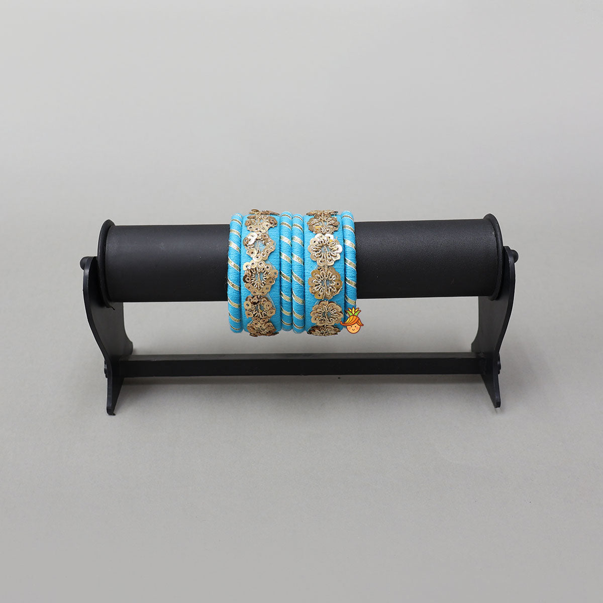 Sequins-Detailed Thread Bangles