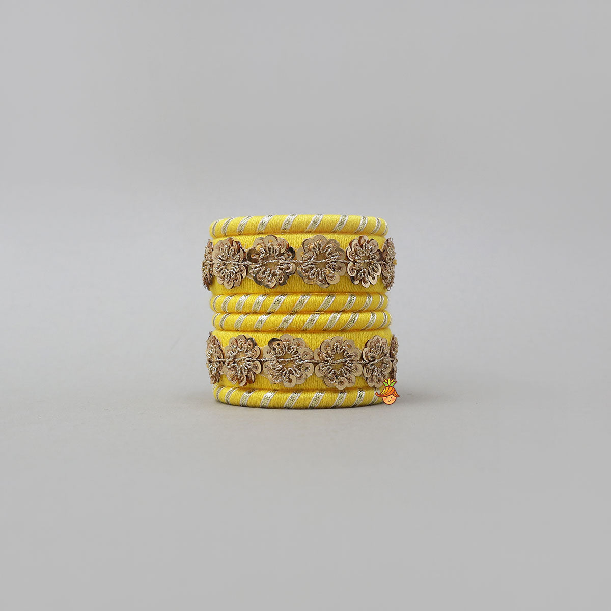 Elegant Thread Bangles With Sequin Detailing