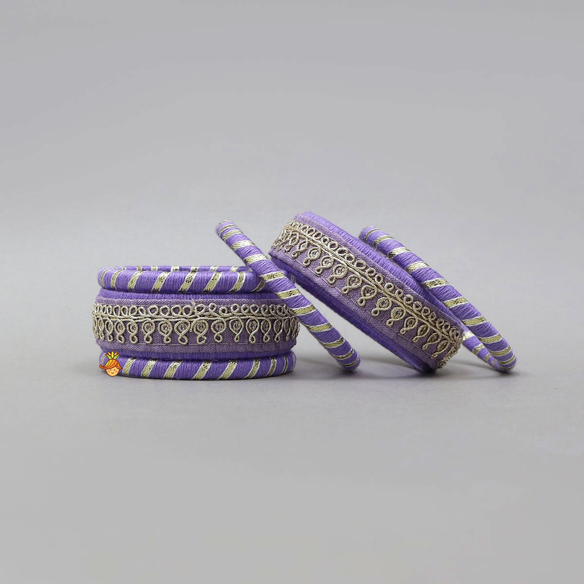 Gota Lace-Embellished Pretty Thread Bangles