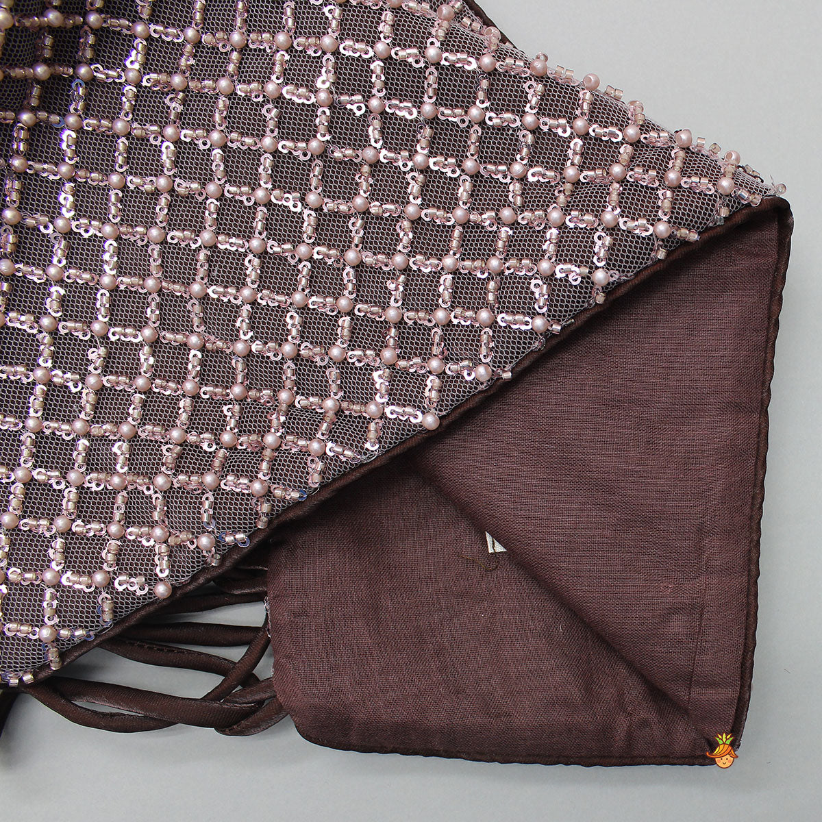 Gorgeous Criss-Cross Back Knot Top And Crushed Lehenga