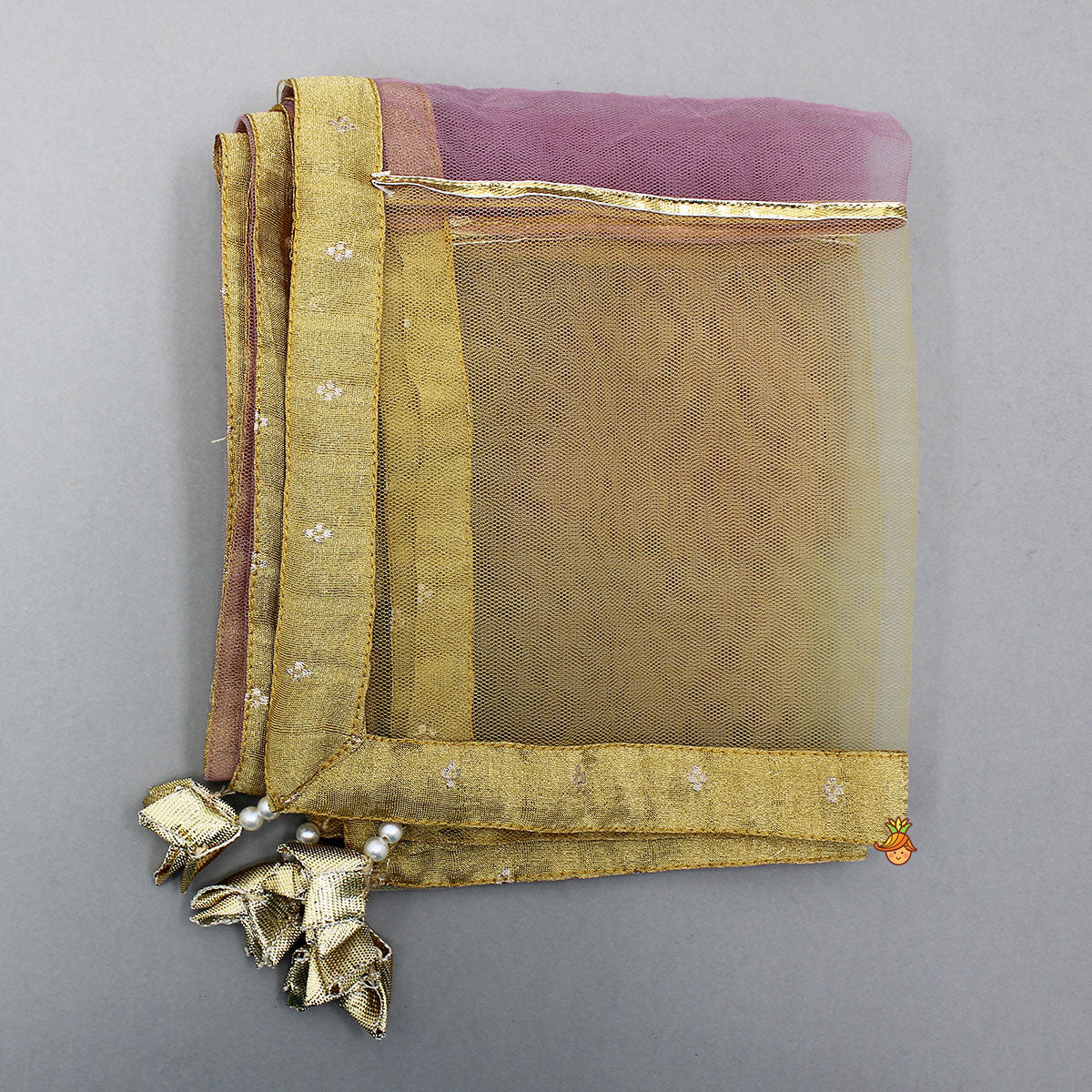 Beautiful V Neck Kurti With Colour Block Palazzo And Dupatta