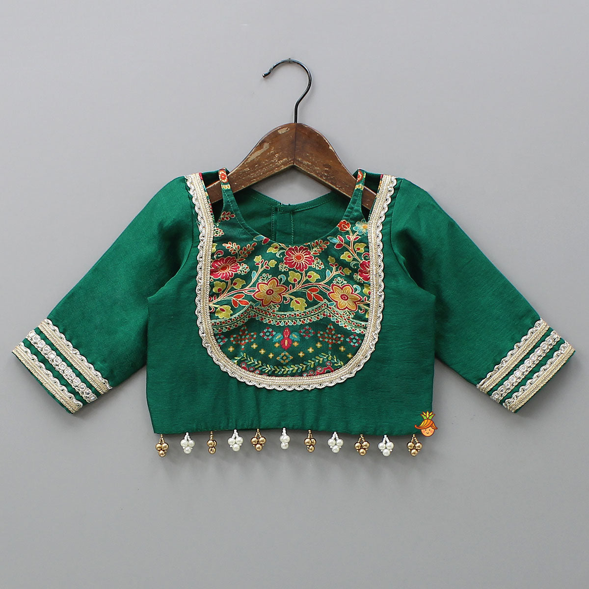 Stunning Printed Yoke Top And Lehenga