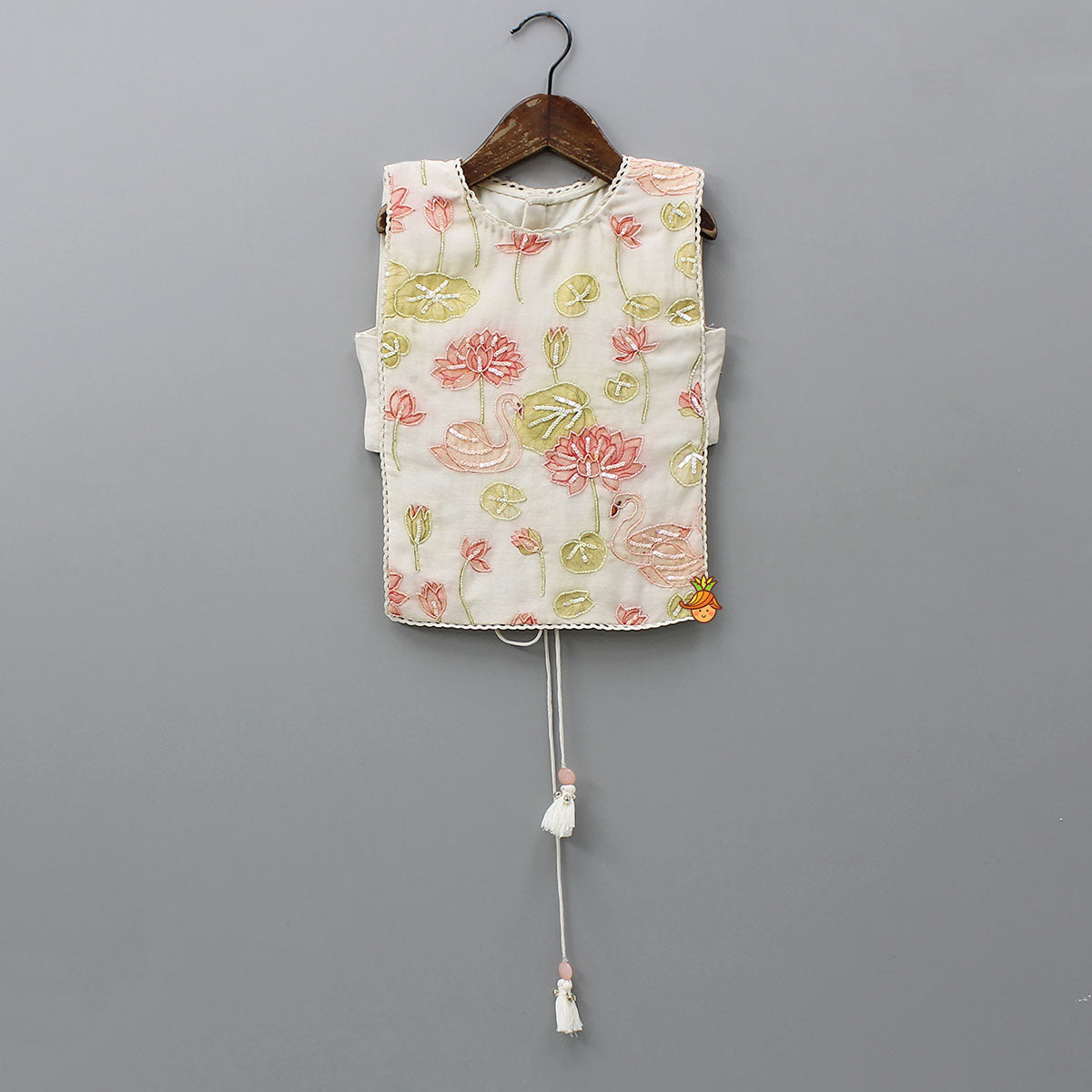 Swarn Motif Embroidered Asymmetric Top And Palazzo