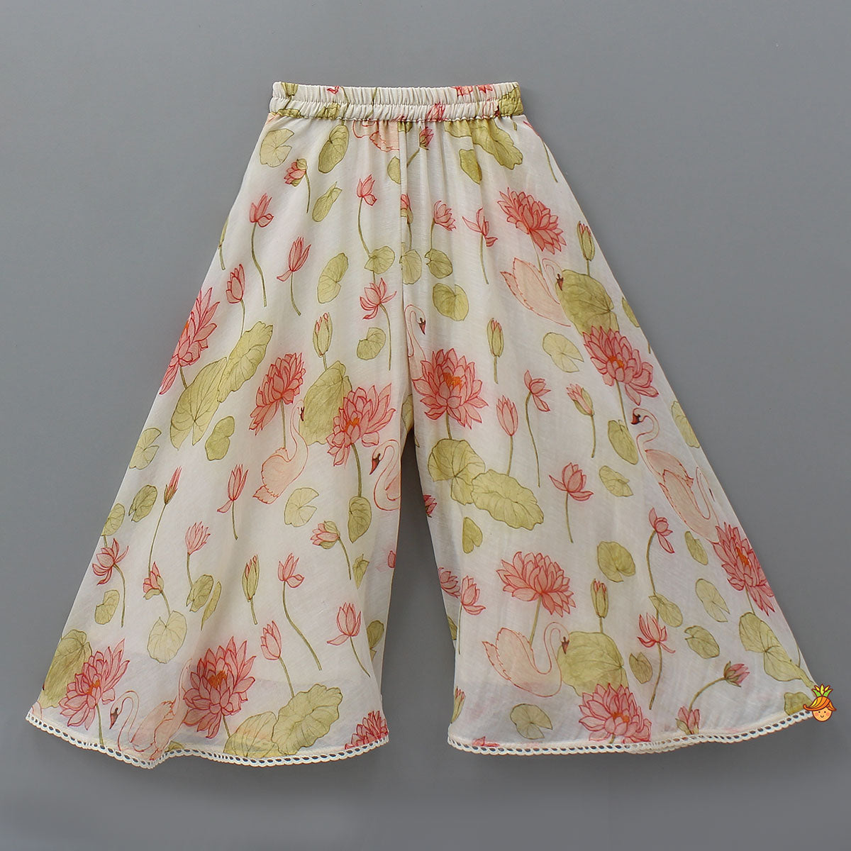 Swarn Motif Embroidered Asymmetric Top And Palazzo